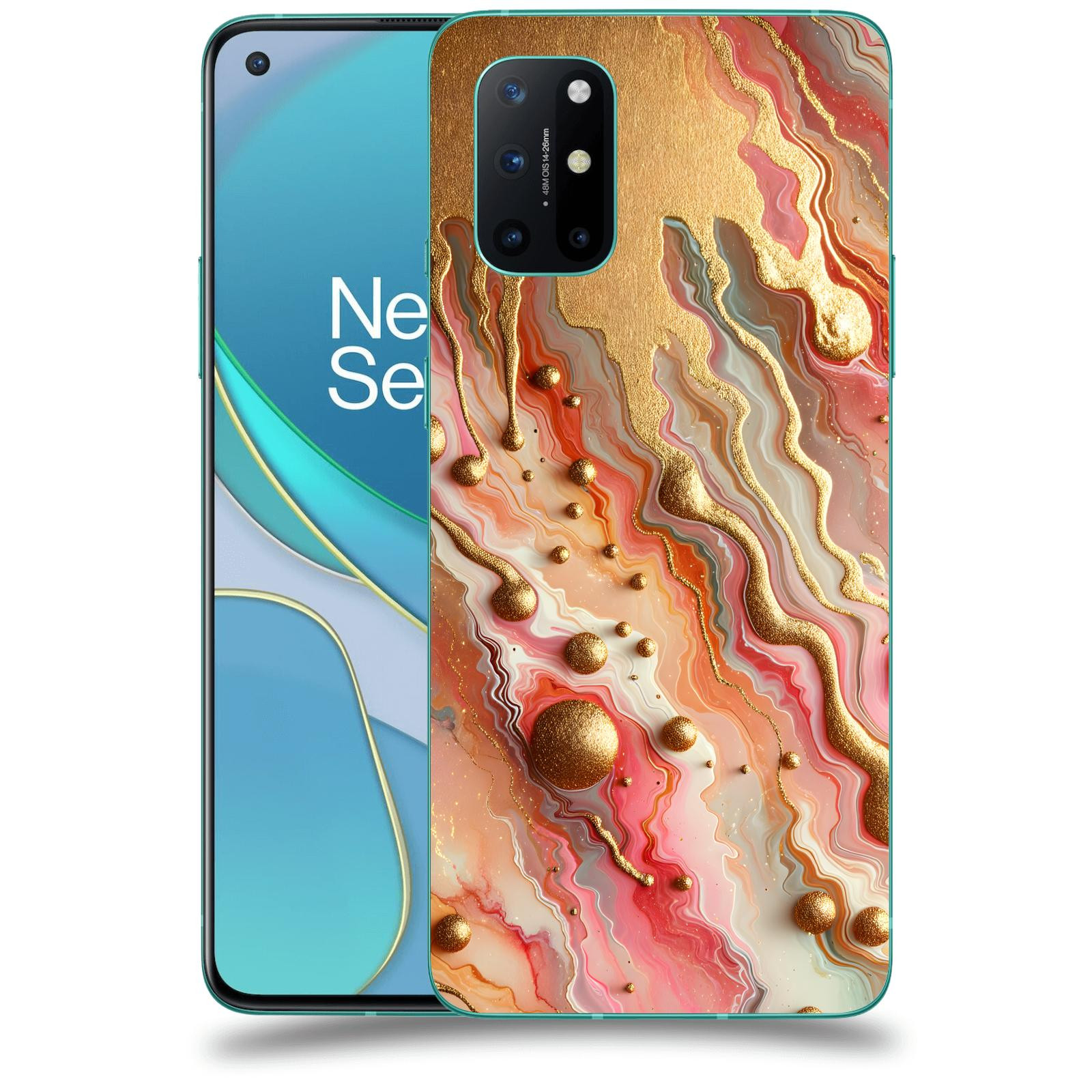 ACOVER Kryt na mobil OnePlus 8T - Liquid Gold