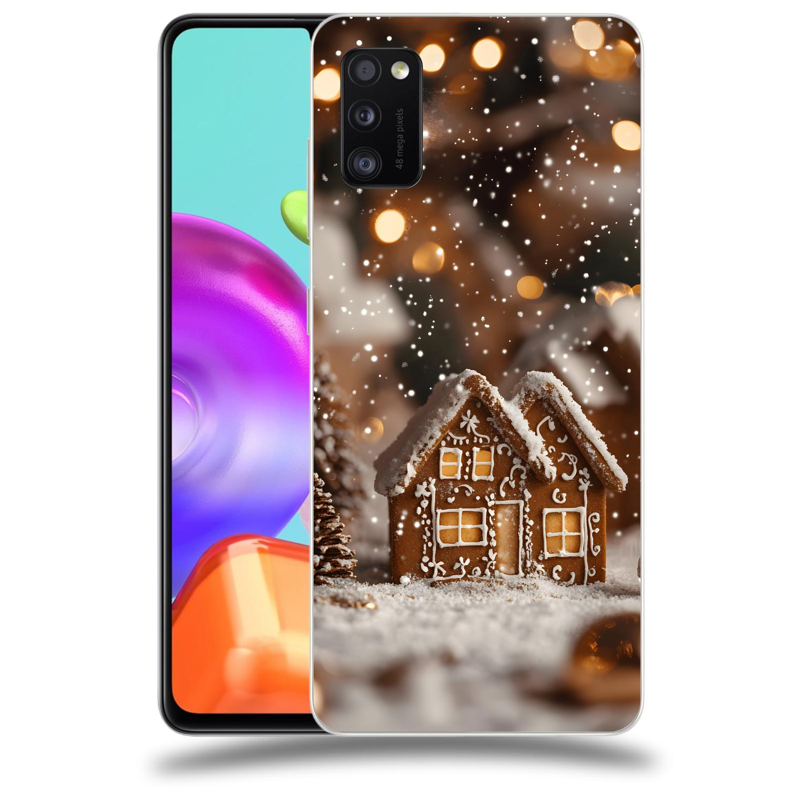 ACOVER Kryt na mobil Samsung Galaxy A41 A415F - Perníková chaloupka