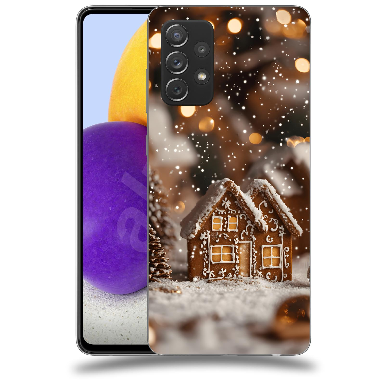 ACOVER Kryt na mobil Samsung Galaxy A73 5G - Perníková chaloupka