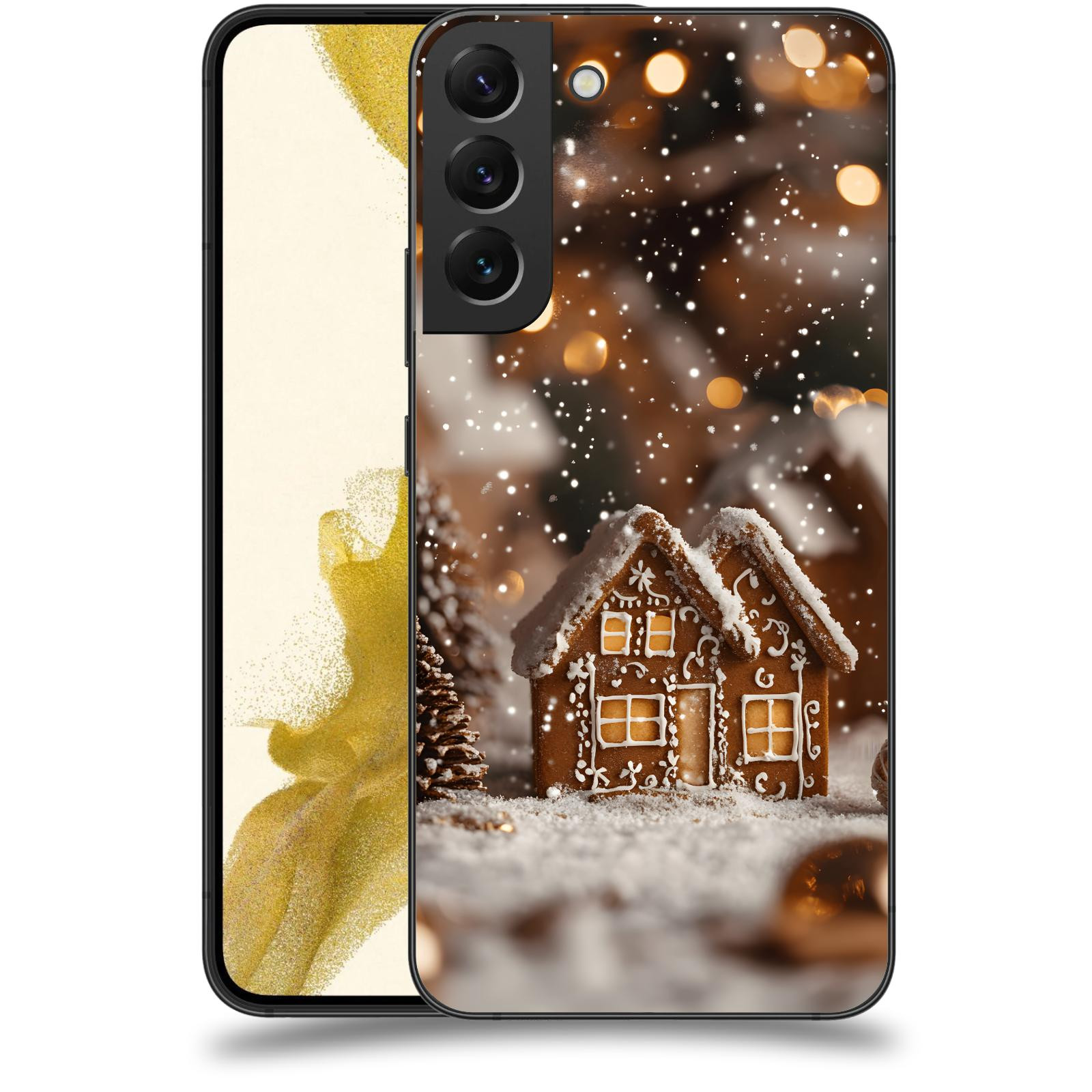 ACOVER Kryt na mobil Samsung Galaxy S22+ 5G - Perníková chaloupka