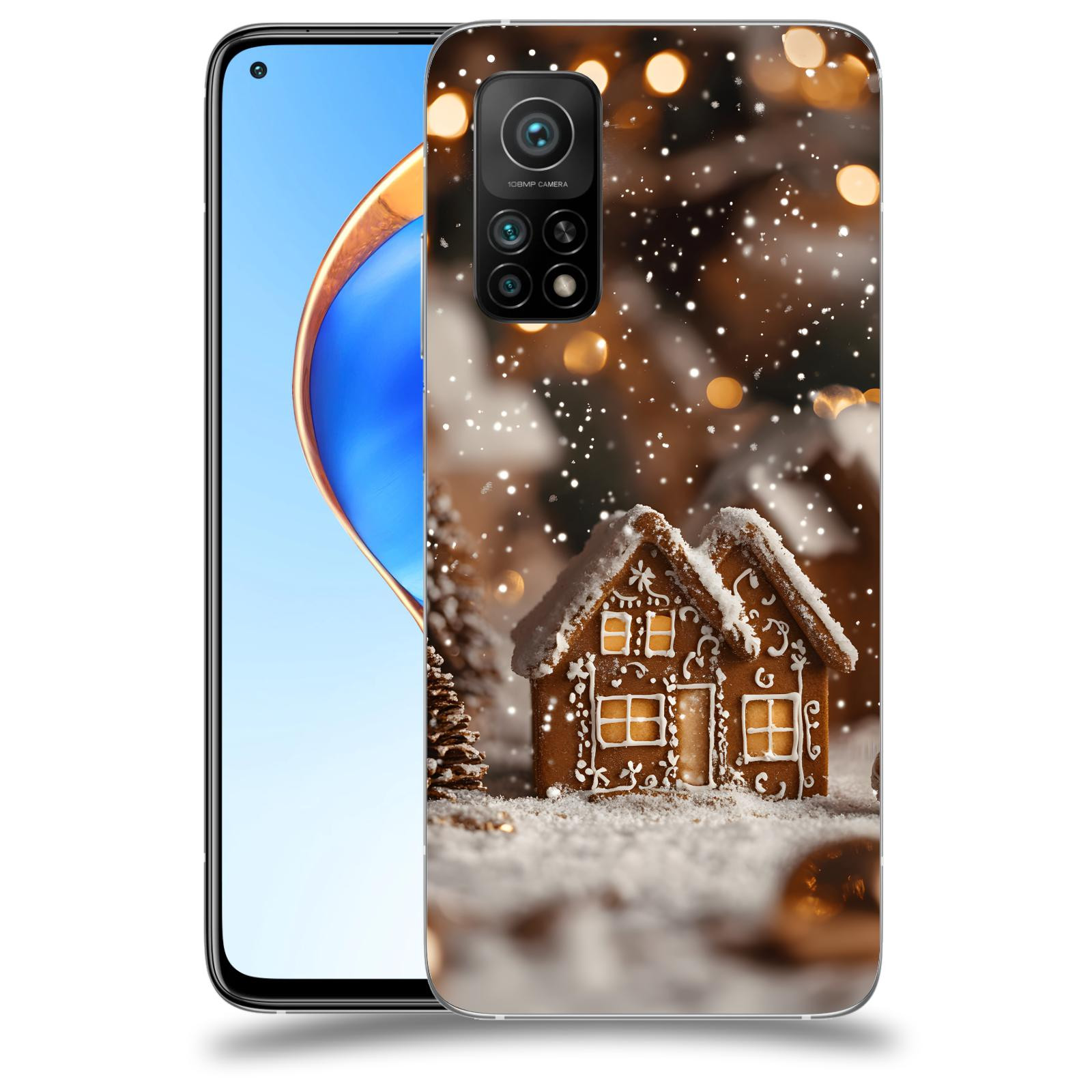 ACOVER Kryt na mobil Xiaomi Mi 10T Pro - Perníková chaloupka