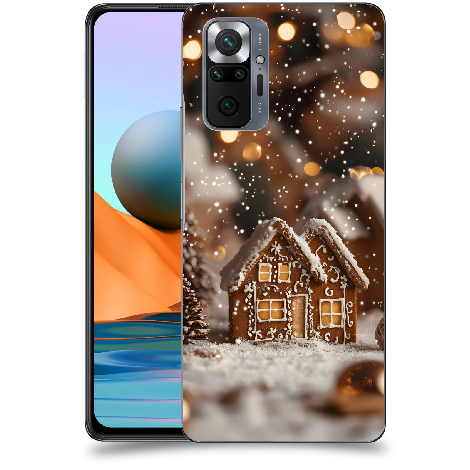 ACOVER Kryt na mobil Xiaomi Redmi Note 10 Pro - Perníková chaloupka