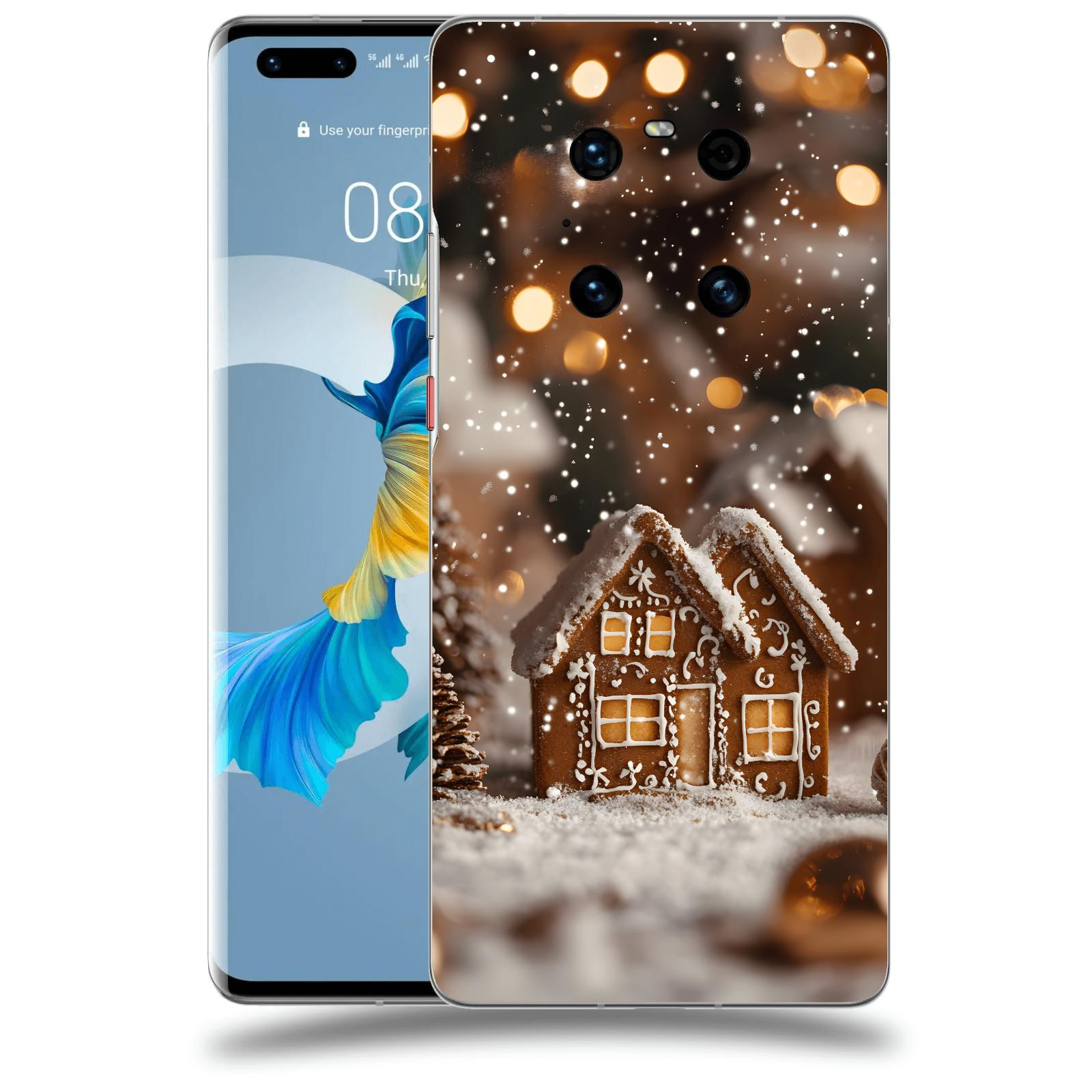 ACOVER Kryt na mobil Huawei Mate 40 Pro - Perníková chaloupka