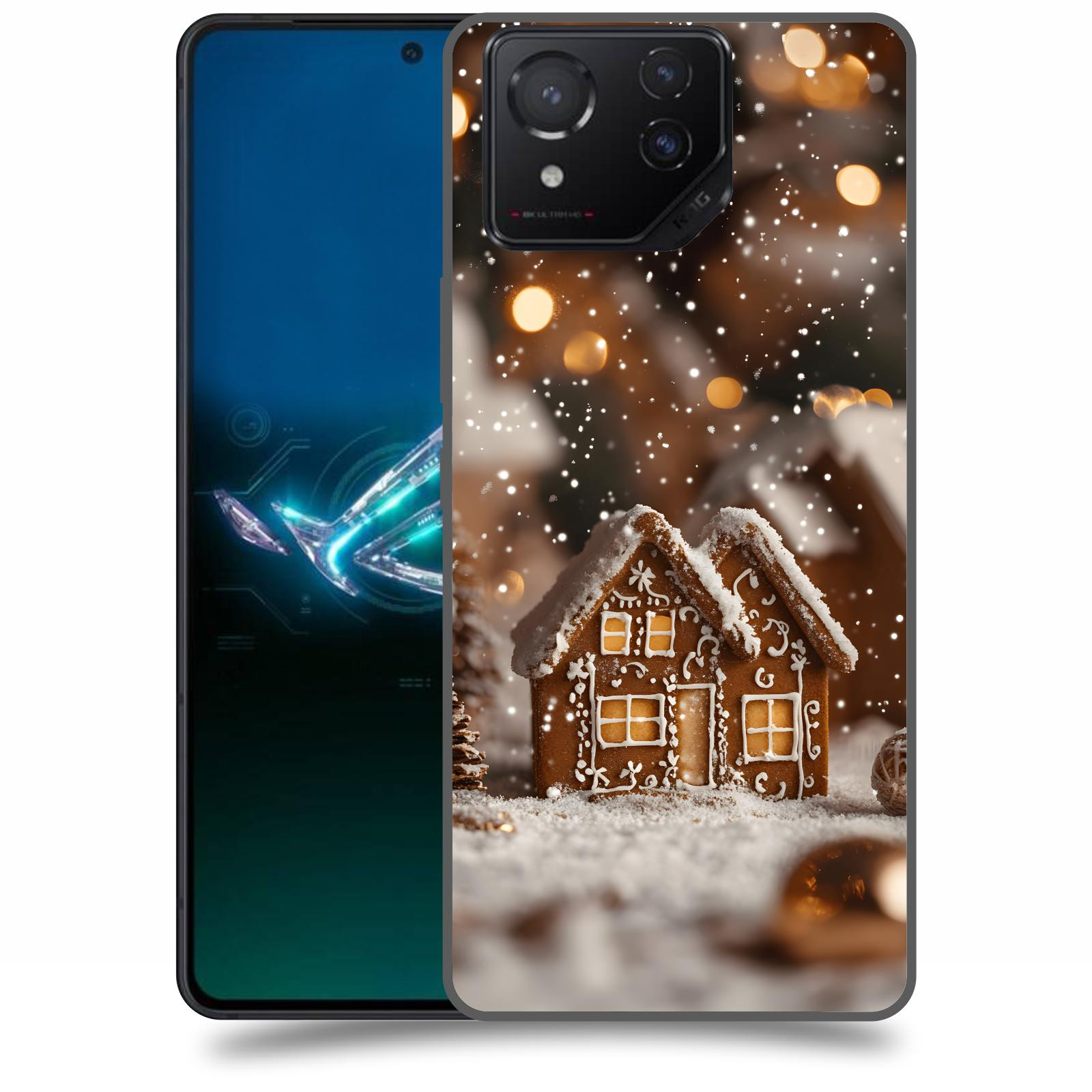 ACOVER Kryt na mobil Asus ROG Phone 8 - Perníková chaloupka