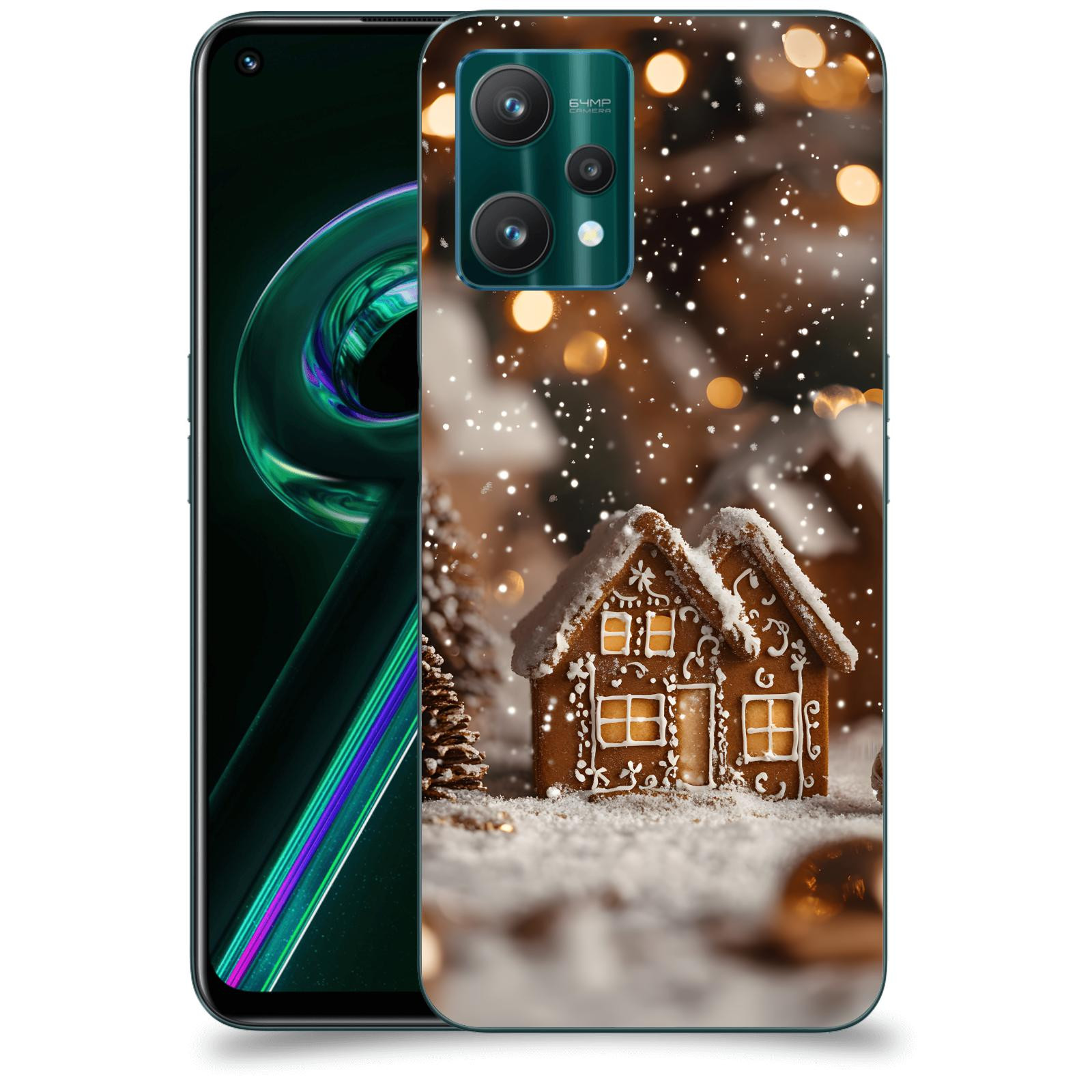 ACOVER Kryt na mobil Realme 9 Pro 5G - Perníková chaloupka