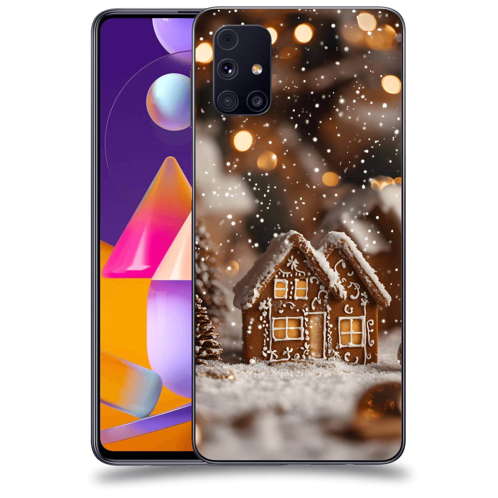 ACOVER Kryt na mobil Samsung Galaxy M31s - Perníková chaloupka
