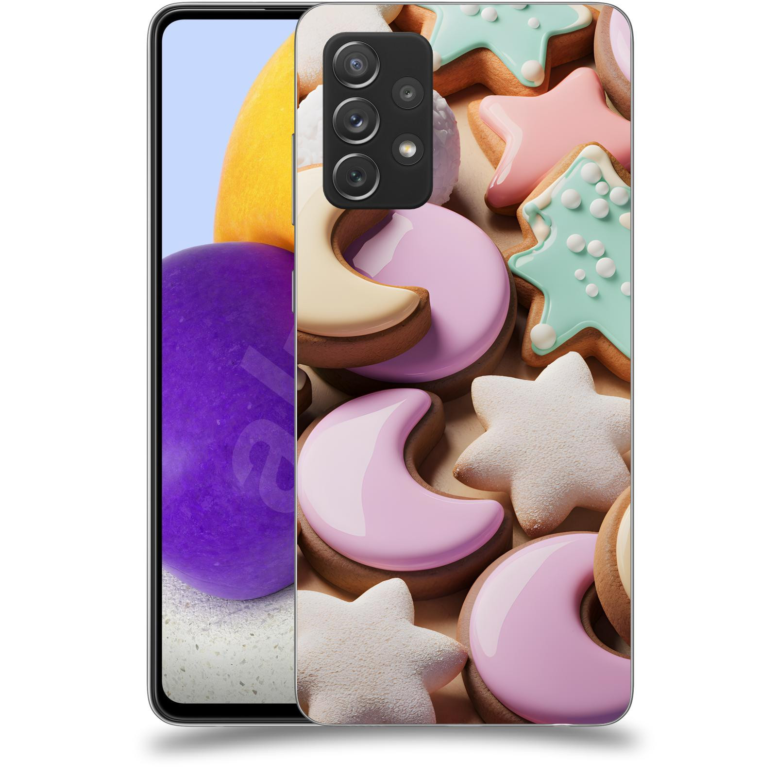 ACOVER Kryt na mobil Samsung Galaxy A72 A725F - Vánoční cukroví