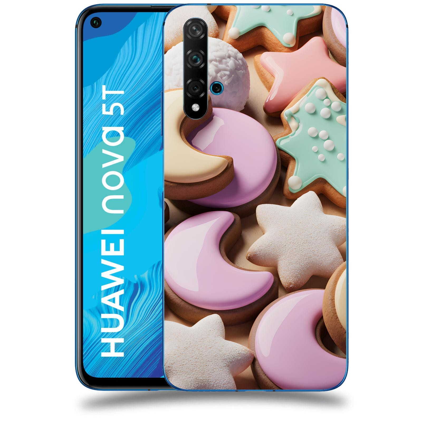 ACOVER Kryt na mobil Huawei Nova 5T - Vánoční cukroví