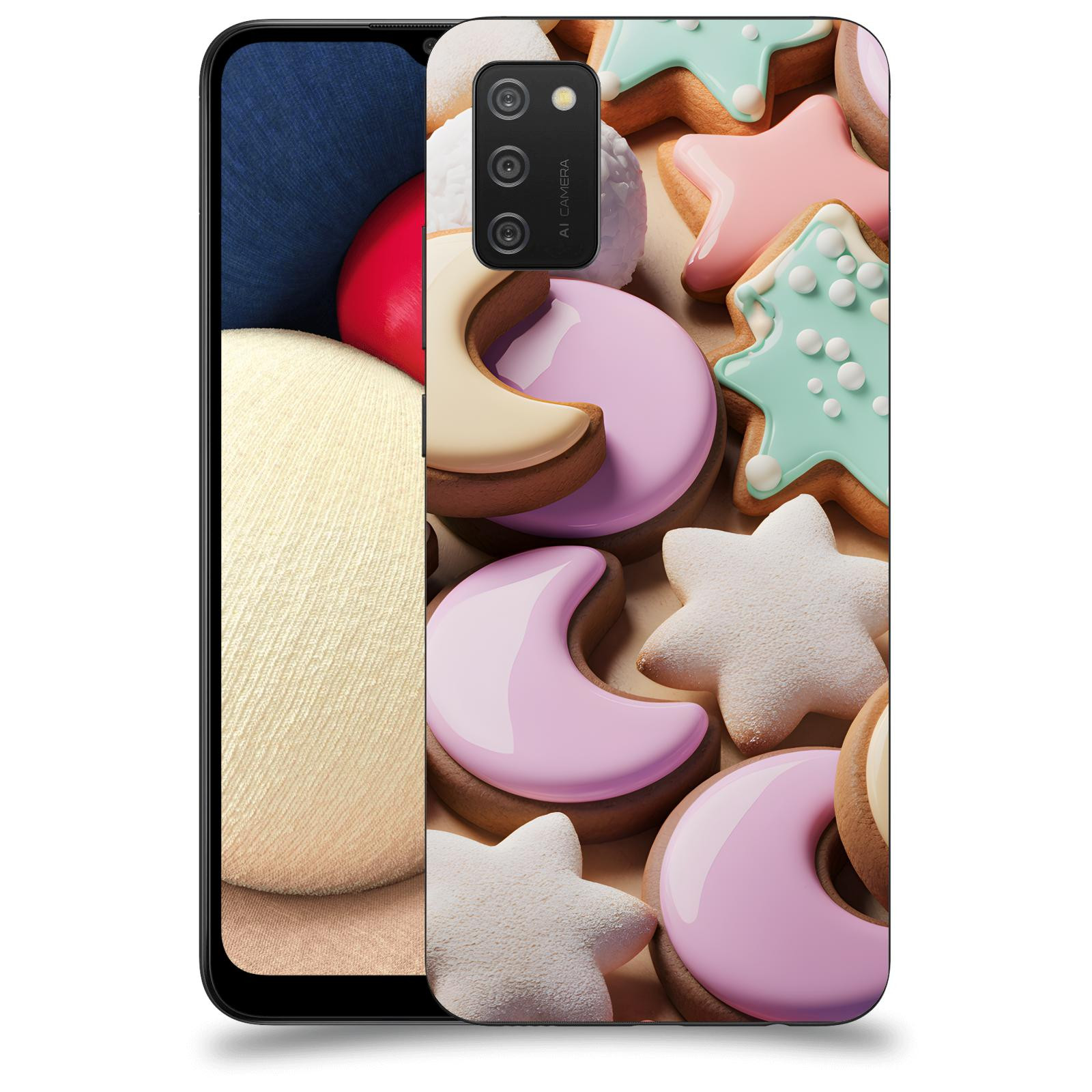 ACOVER Kryt na mobil Samsung Galaxy A02s A025G - Vánoční cukroví