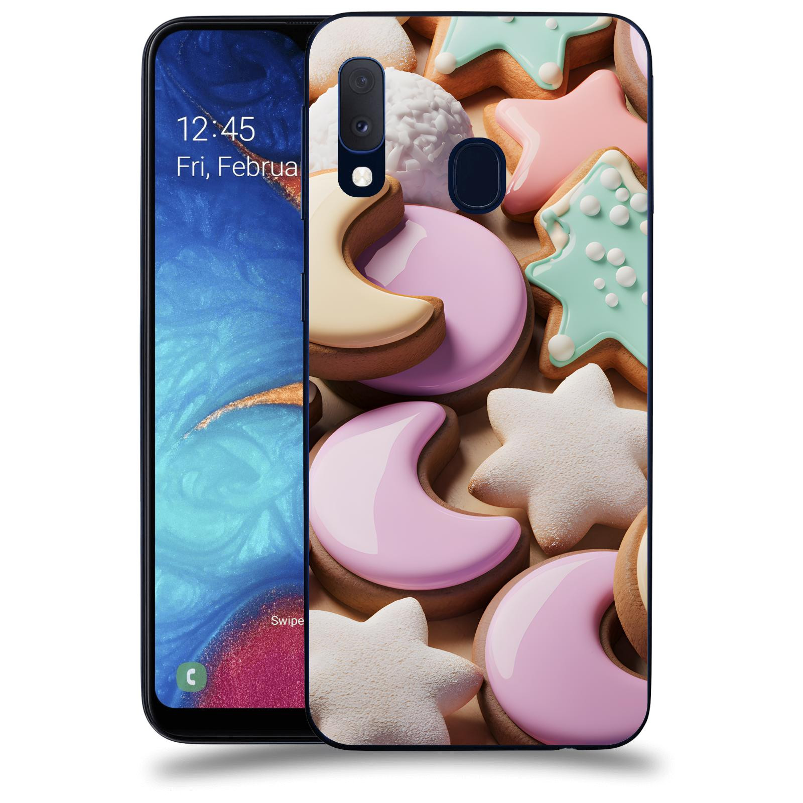 ACOVER Kryt na mobil Samsung Galaxy A20e A202F - Vánoční cukroví