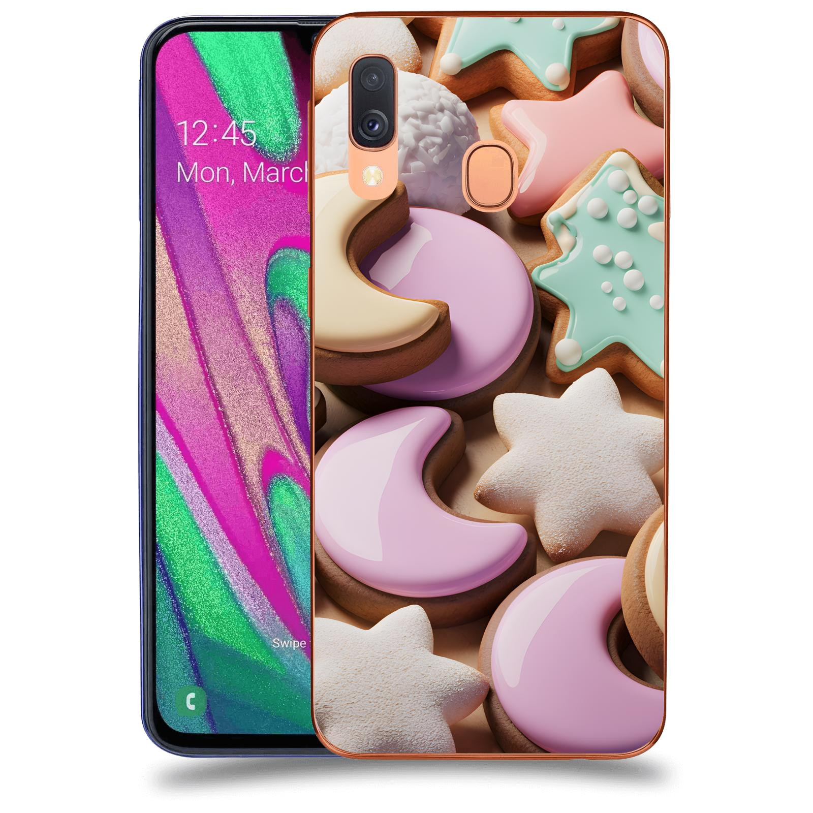 ACOVER Kryt na mobil Samsung Galaxy A40 A405F - Vánoční cukroví
