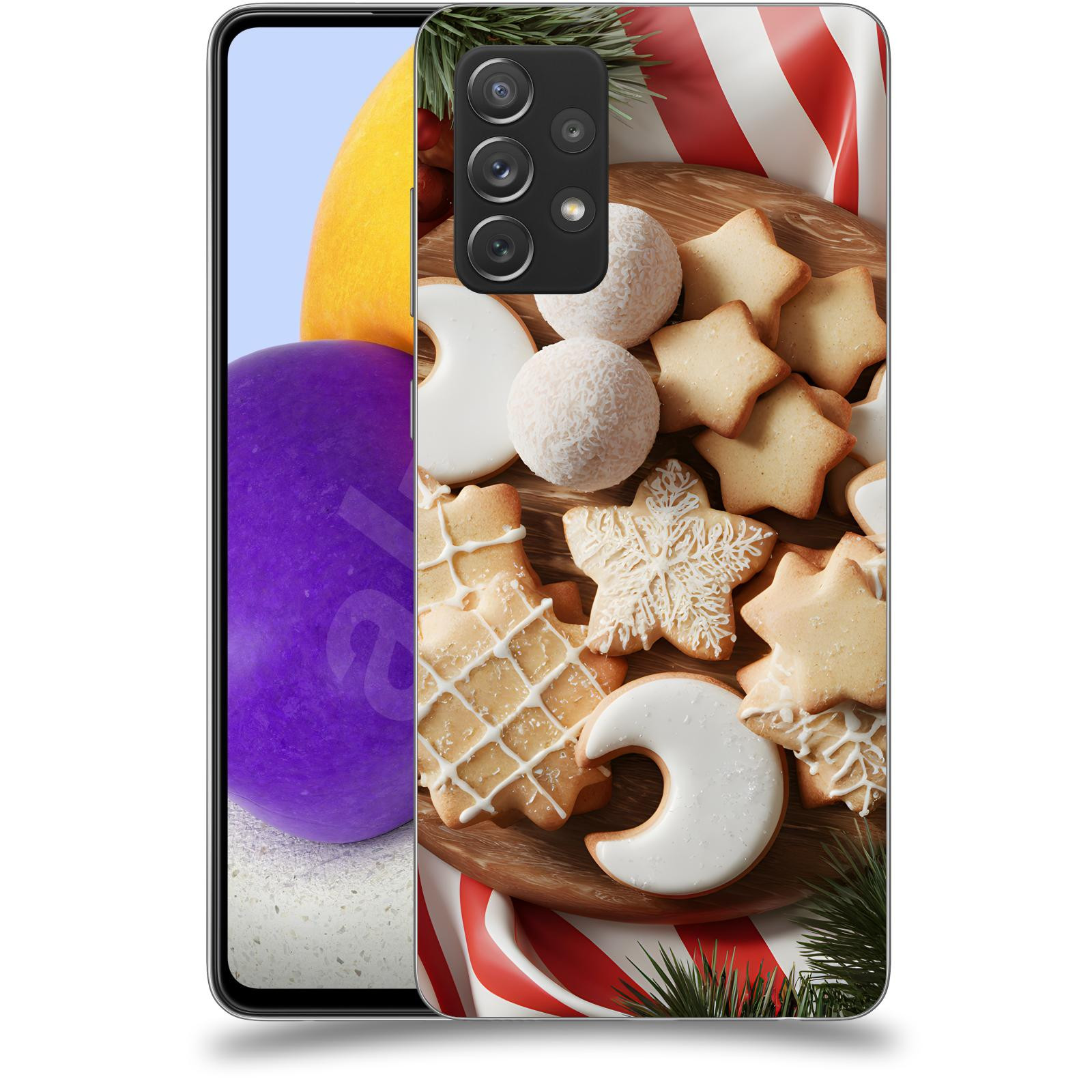 ACOVER Kryt na mobil Samsung Galaxy A72 A725F - Vánoční cukroví 2