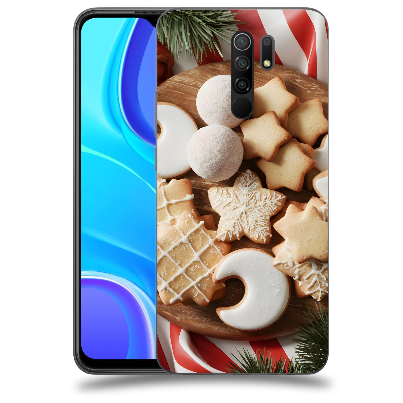 ACOVER Kryt na mobil Xiaomi Redmi 9 - Vánoční cukroví 2