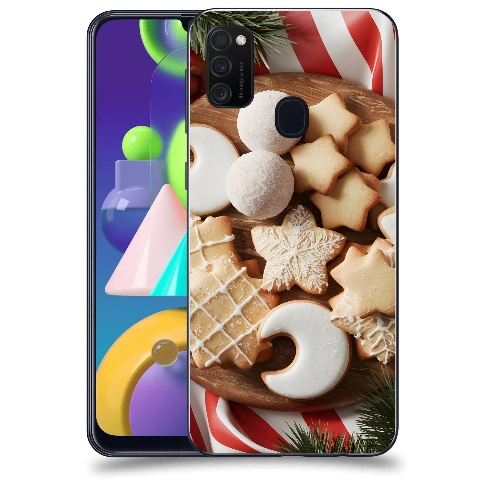 ACOVER Kryt na mobil Samsung Galaxy M21 M215F - Vánoční cukroví 2