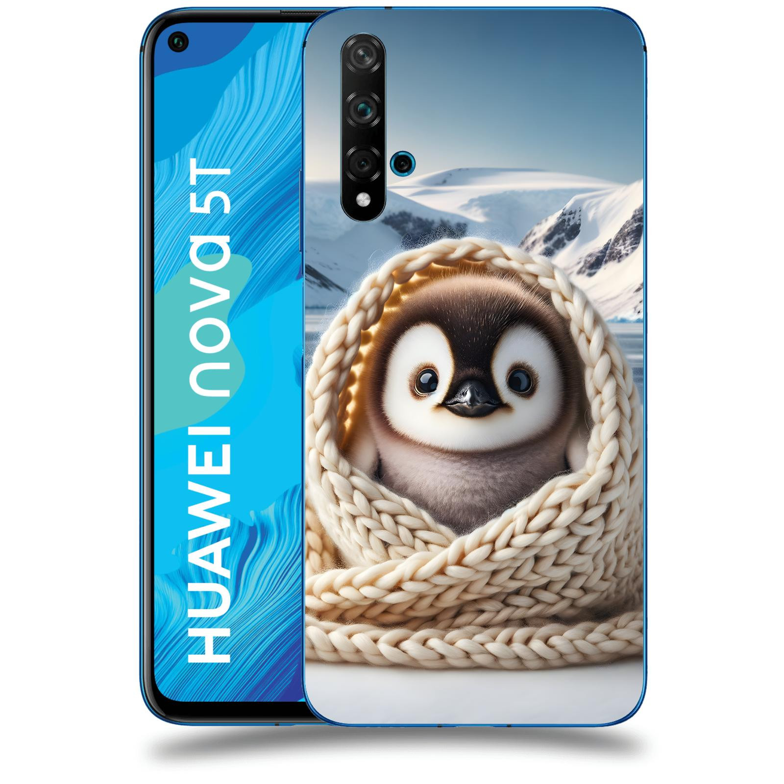 ACOVER Kryt na mobil Huawei Nova 5T - Tučňák