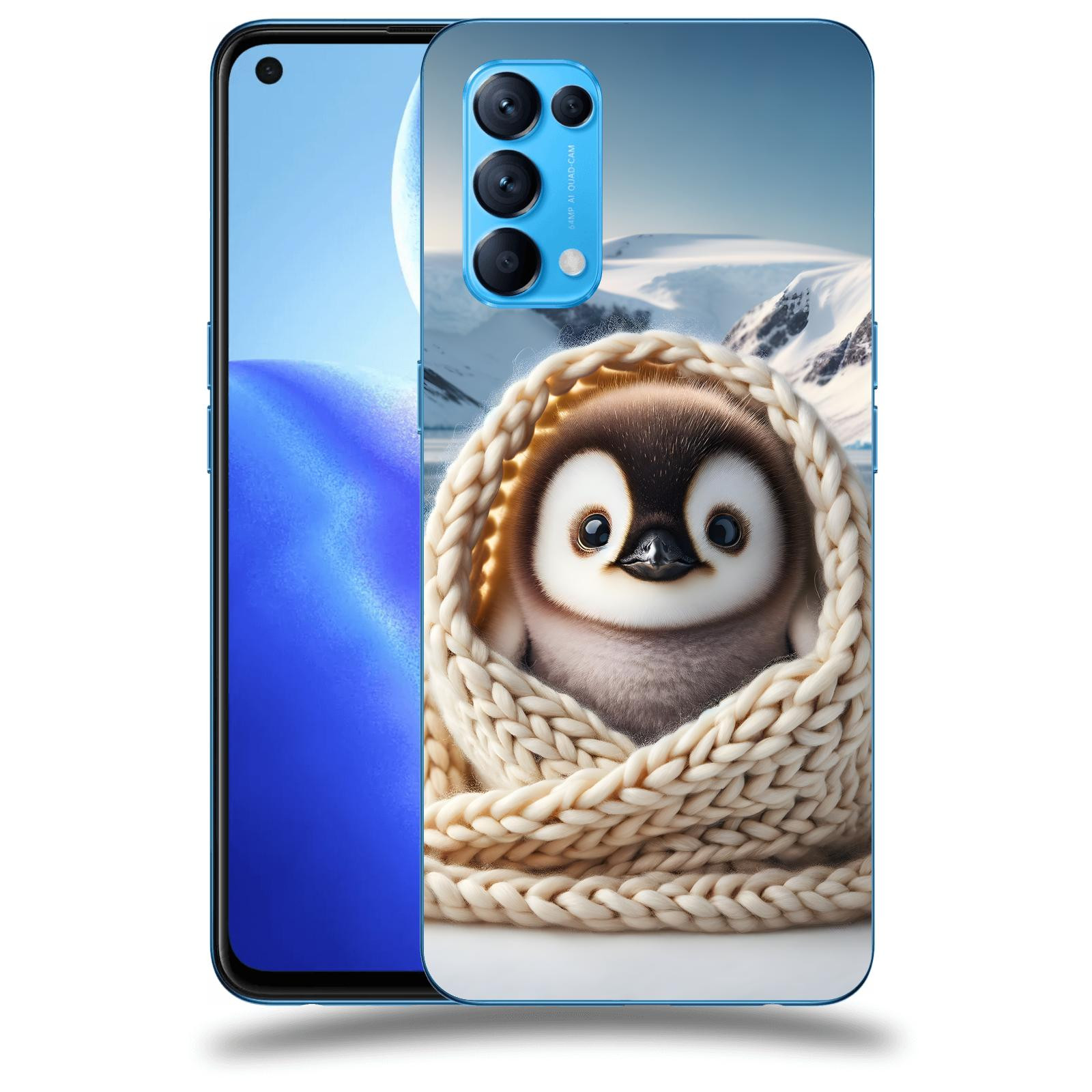 ACOVER Kryt na mobil OPPO Reno 5 5G - Tučňák