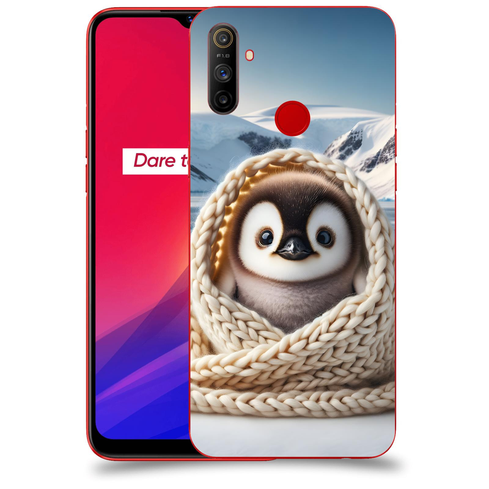 ACOVER Kryt na mobil Realme C3 - Tučňák