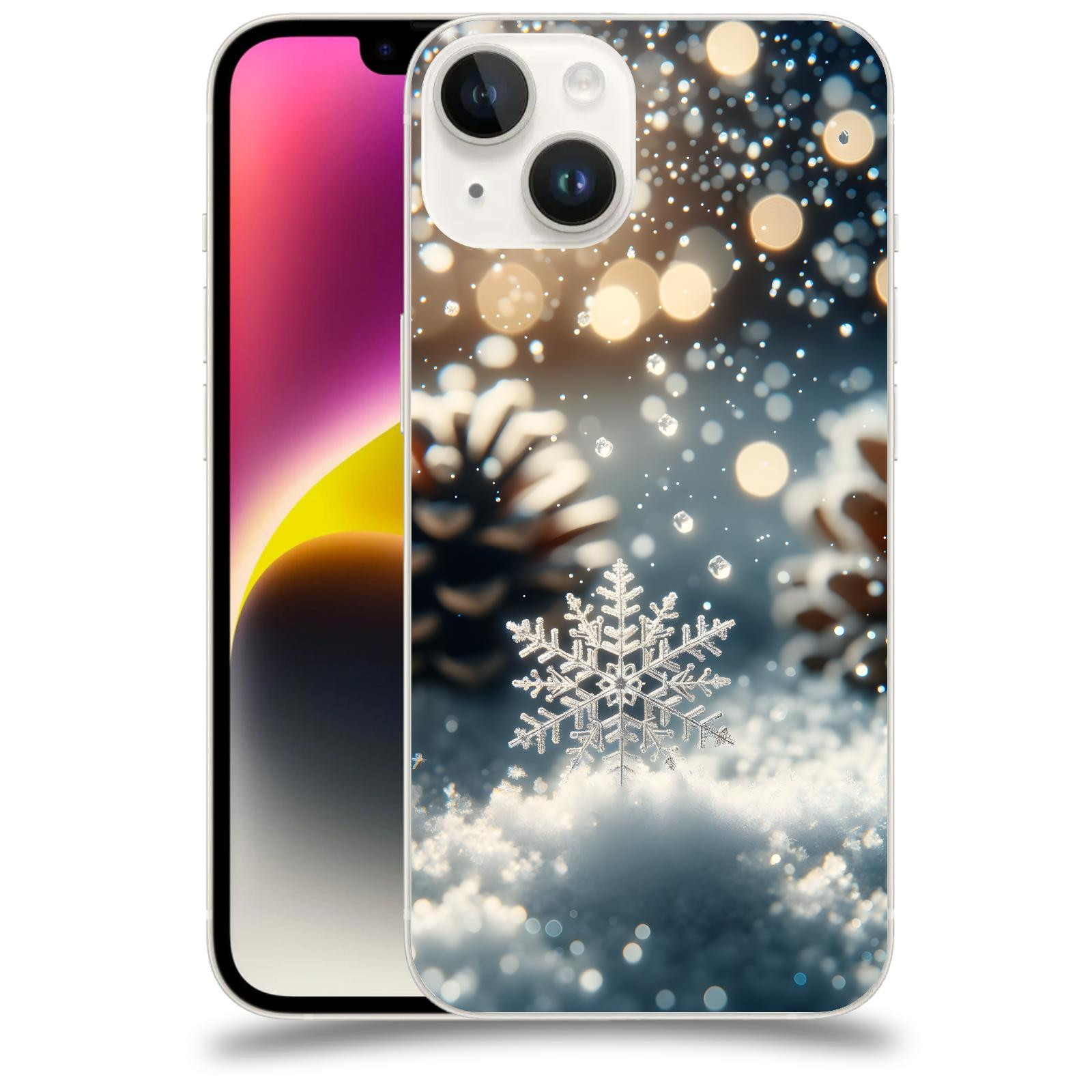 ACOVER Kryt na mobil Apple iPhone 14 - Vločka