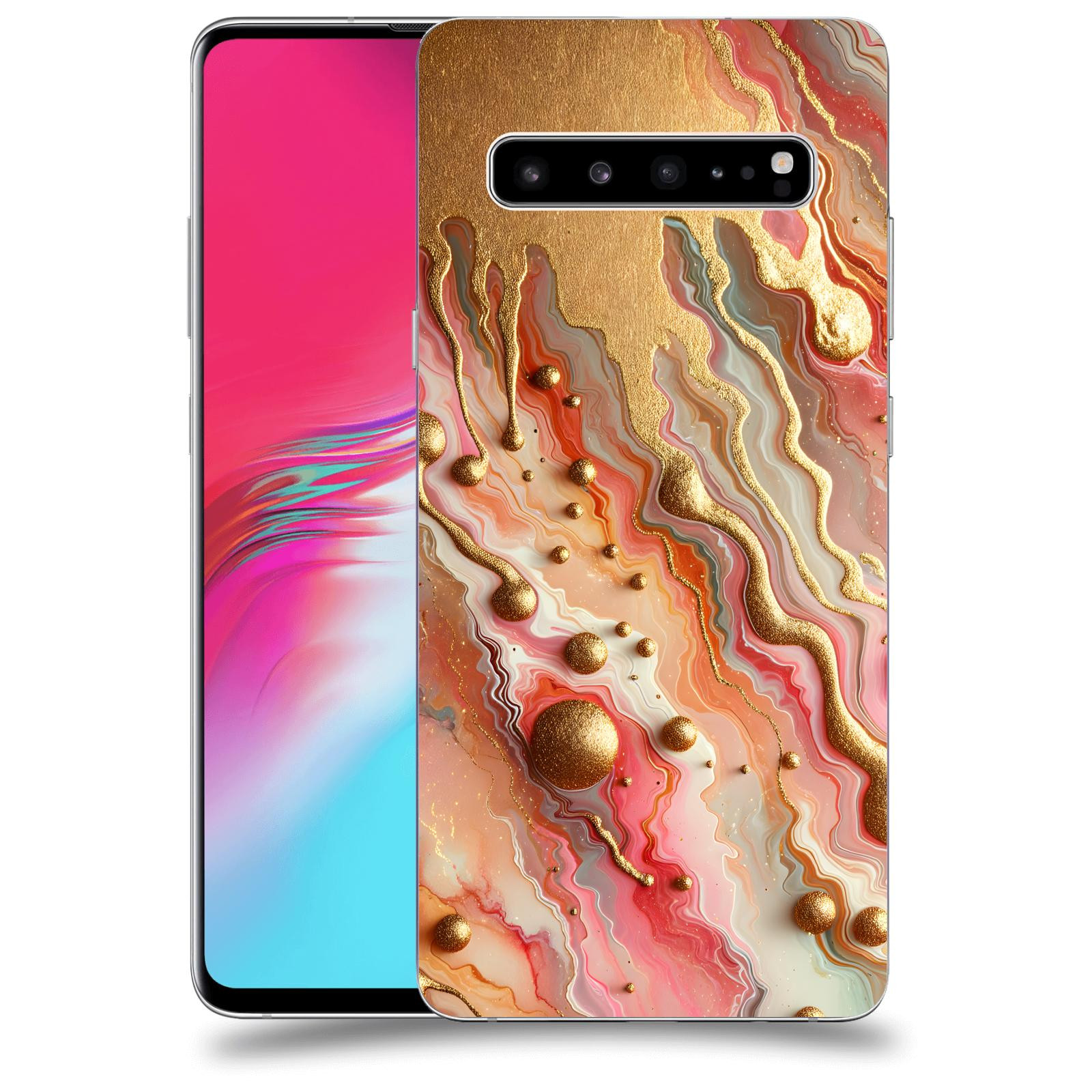 ACOVER Kryt na mobil Samsung Galaxy S10 G973 - Liquid Gold