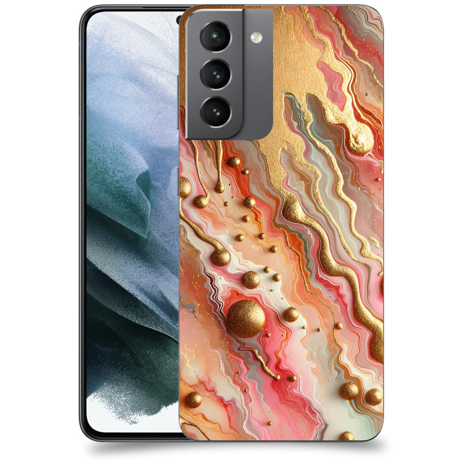 ACOVER Kryt na mobil Samsung Galaxy S21 G991B - Liquid Gold
