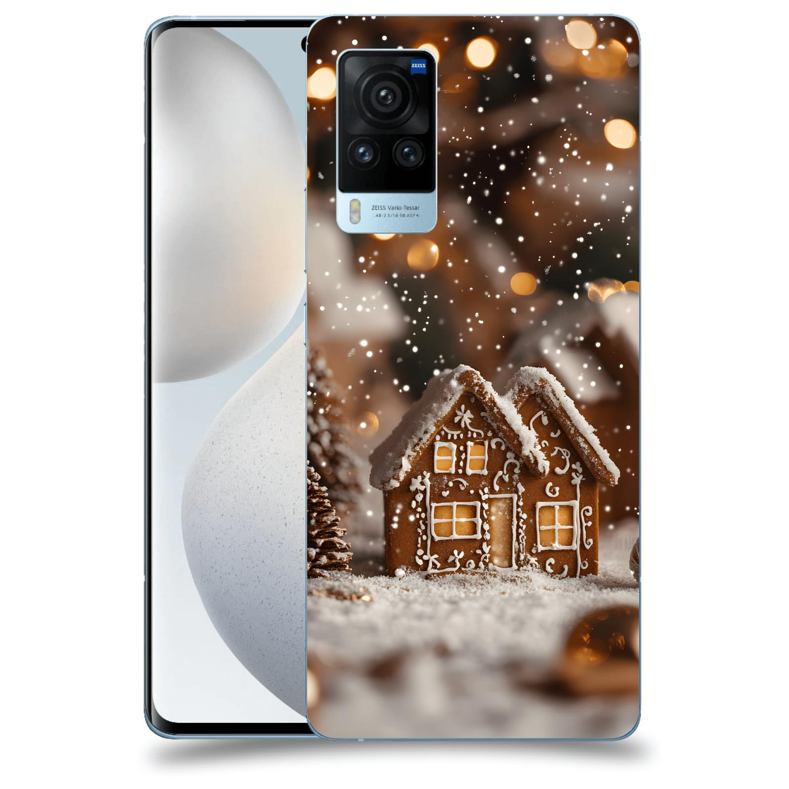 ACOVER Kryt na mobil Vivo X60 Pro 5G - Perníková chaloupka
