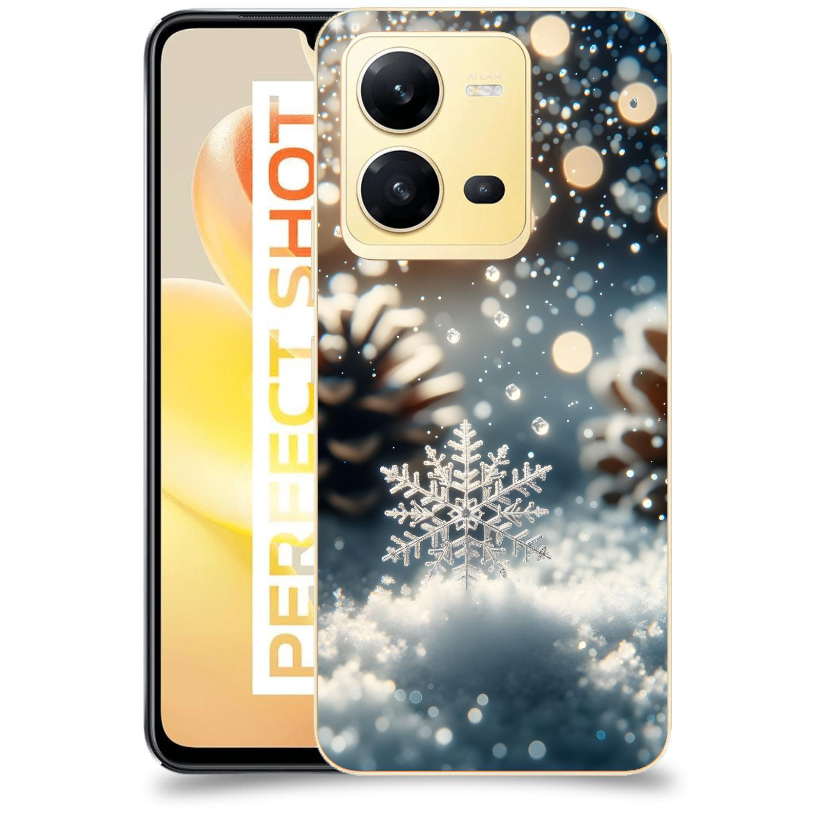 ACOVER Kryt na mobil Vivo X80 Lite - Vločka