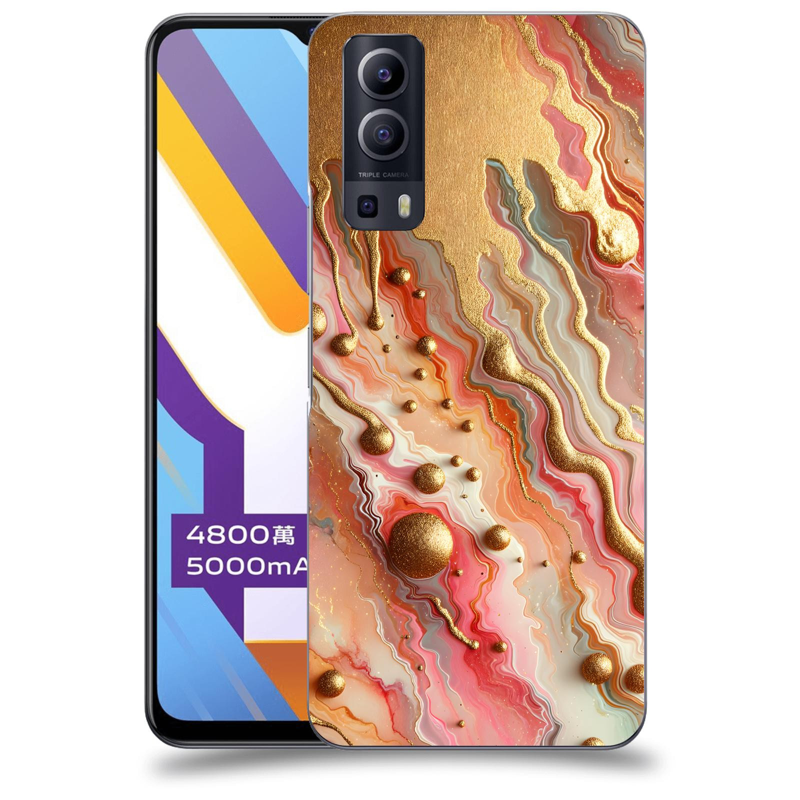 ACOVER Kryt na mobil Vivo Y52 5G - Liquid Gold