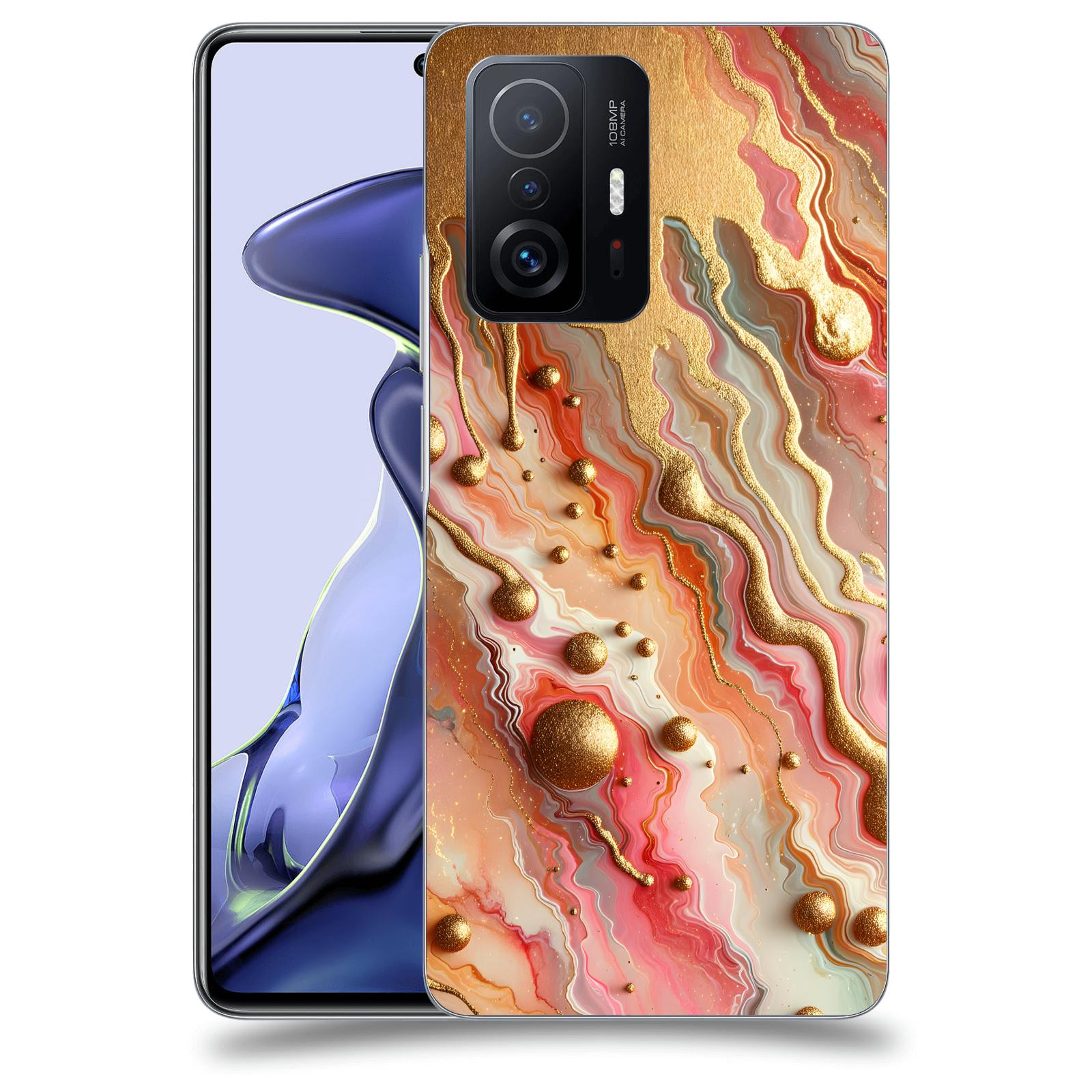 ACOVER Kryt na mobil Xiaomi 11T - Liquid Gold
