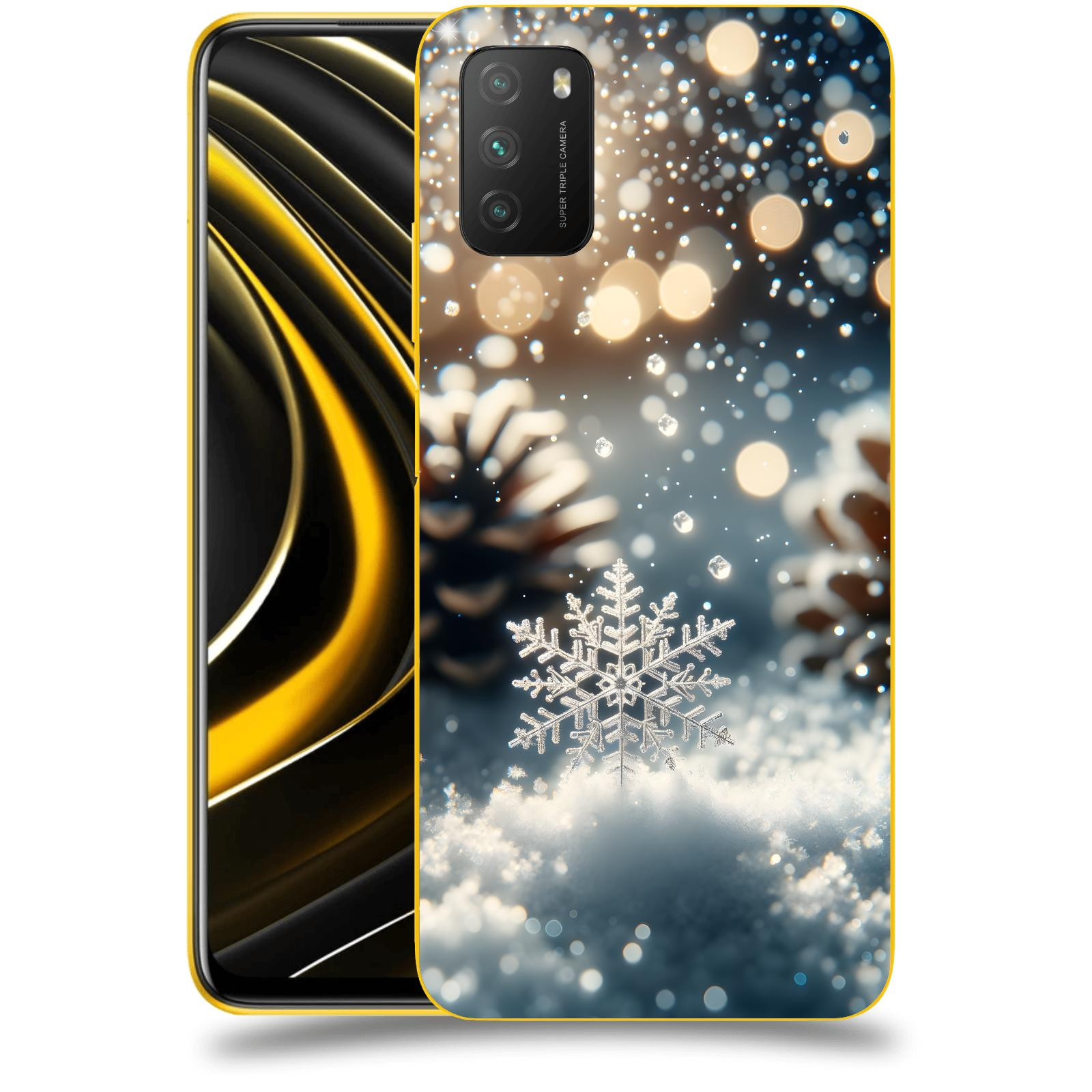 ACOVER Kryt na mobil Xiaomi Poco M3 - Vločka