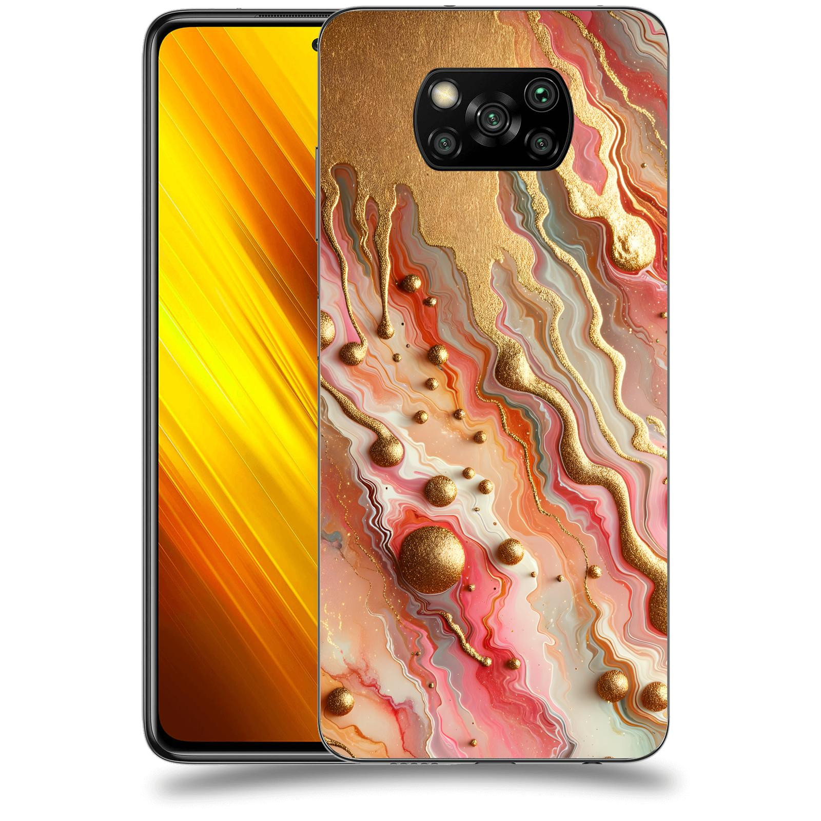 ACOVER Kryt na mobil Xiaomi Poco X3 - Liquid Gold