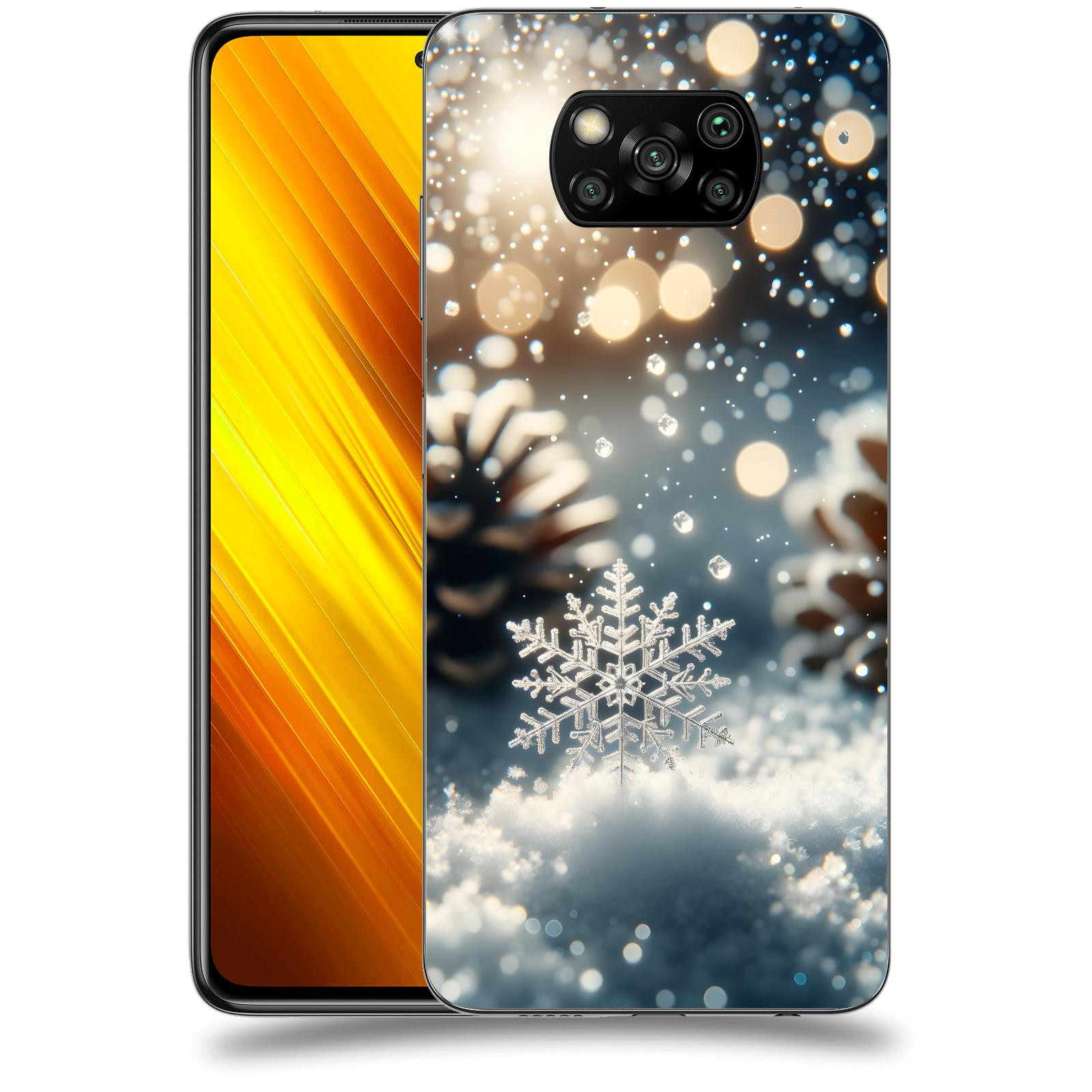 ACOVER Kryt na mobil Xiaomi Poco X3 - Vločka