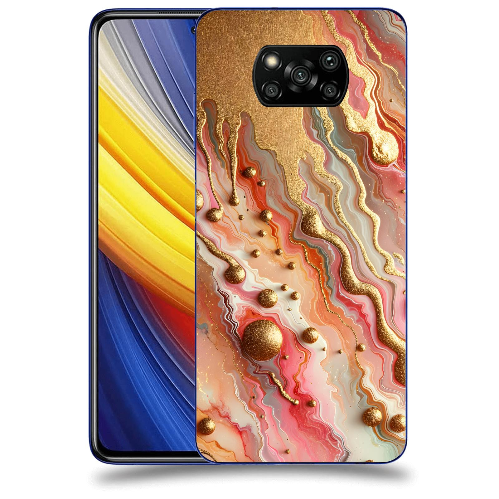 ACOVER Kryt na mobil Xiaomi Poco X3 Pro - Liquid Gold