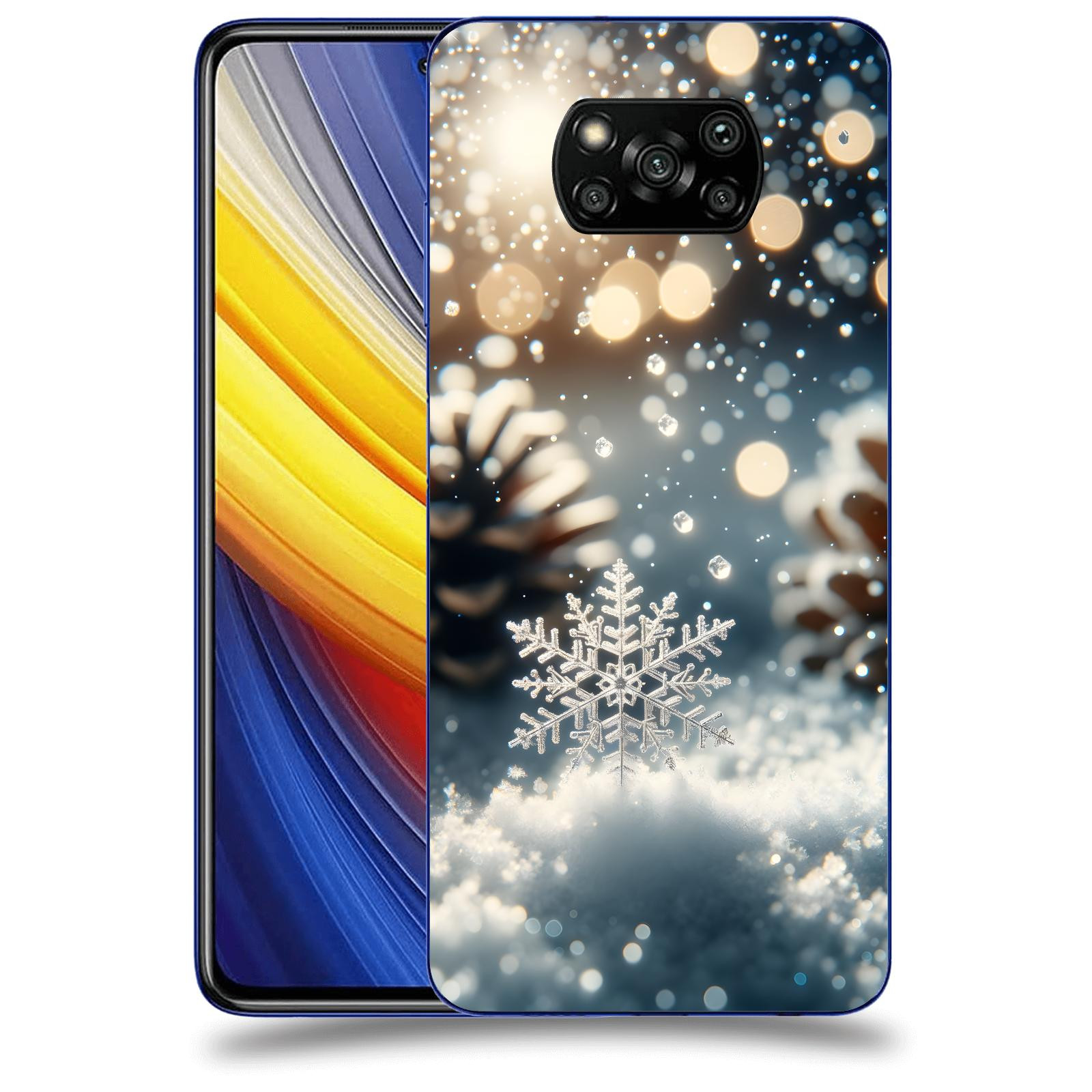 ACOVER Kryt na mobil Xiaomi Poco X3 Pro - Vločka