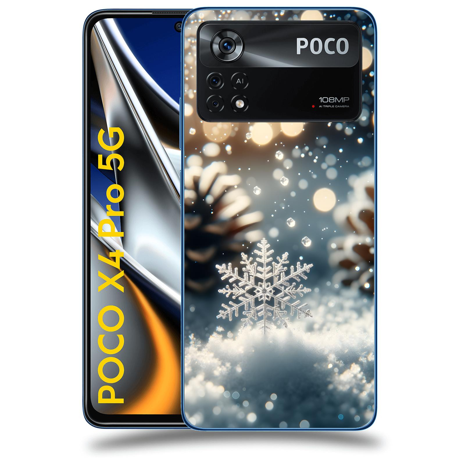 ACOVER Kryt na mobil Xiaomi Poco X4 Pro 5G - Vločka