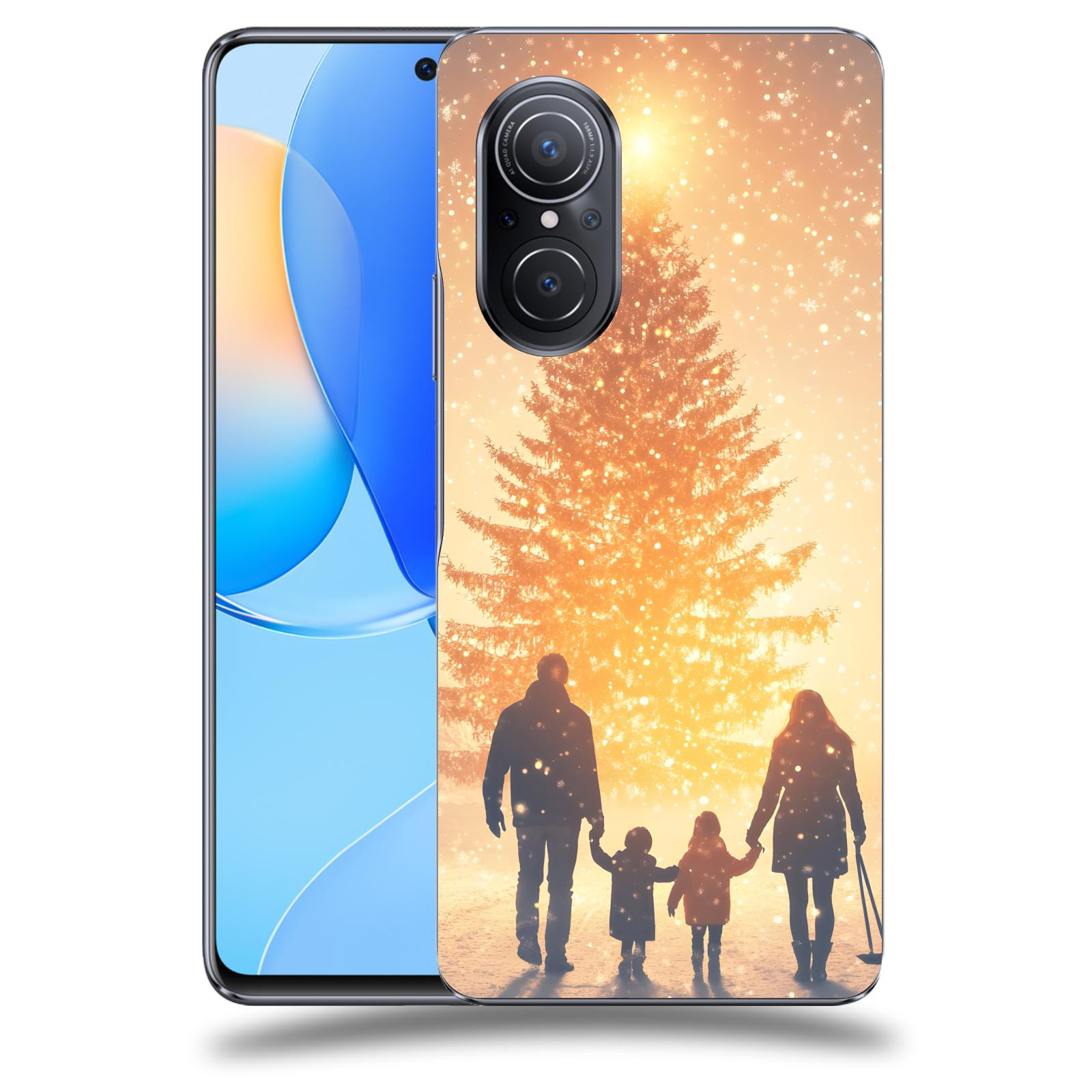 ACOVER Kryt na mobil Huawei Nova 9 SE - Family at the Christmas tree