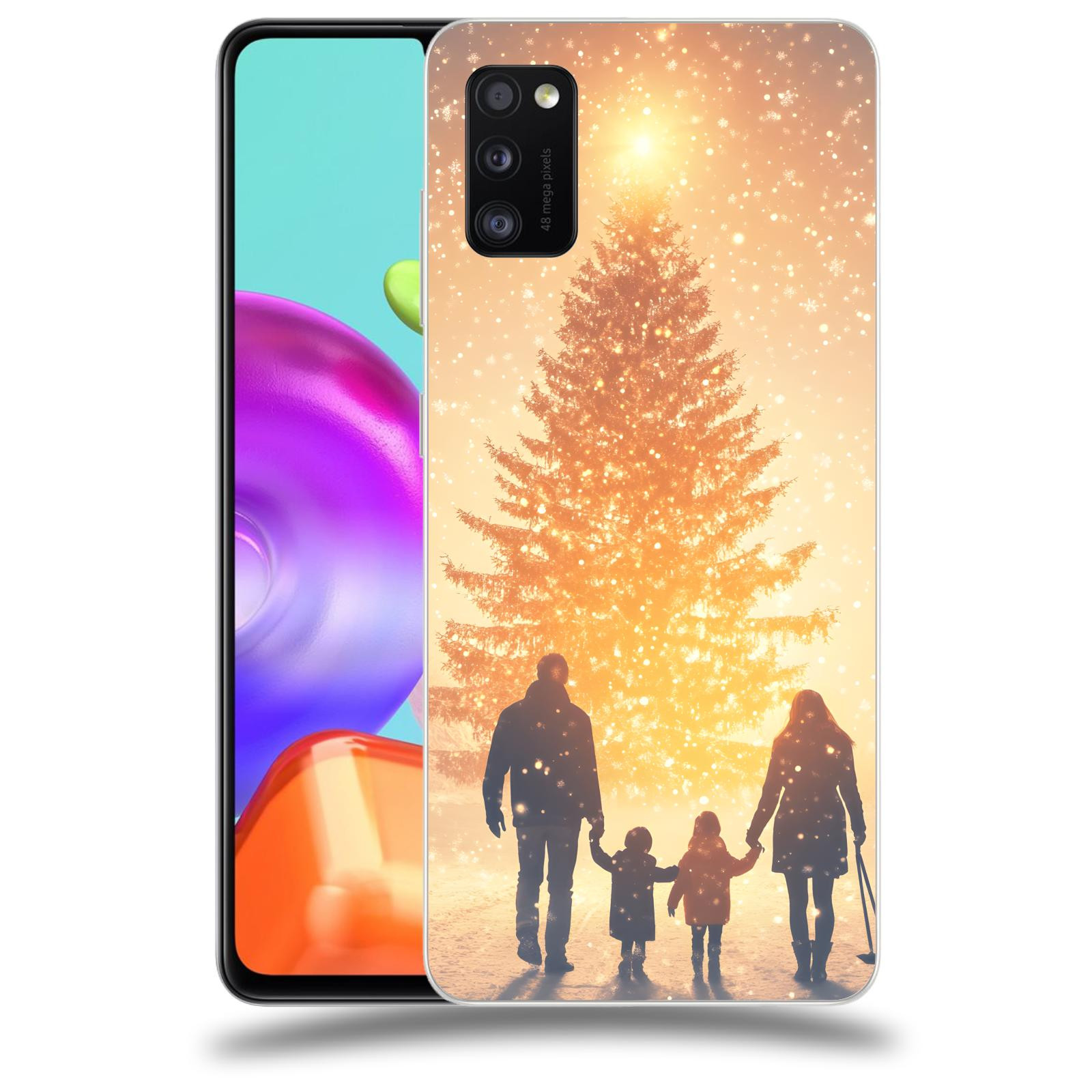 ACOVER Kryt na mobil Samsung Galaxy A41 A415F - Family at the Christmas tree