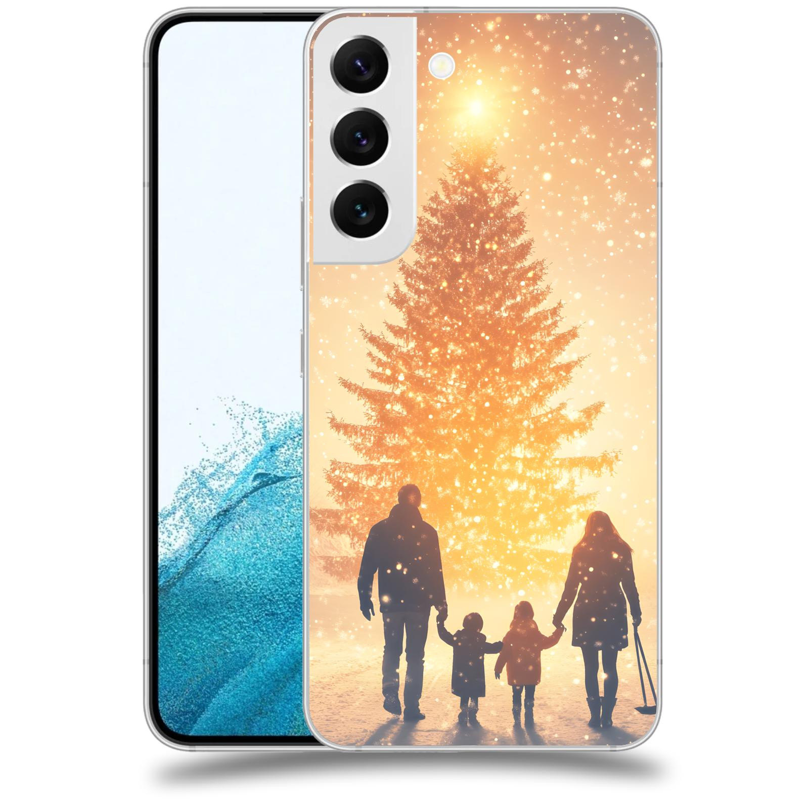 ACOVER Kryt na mobil Samsung Galaxy S22 5G - Family at the Christmas tree