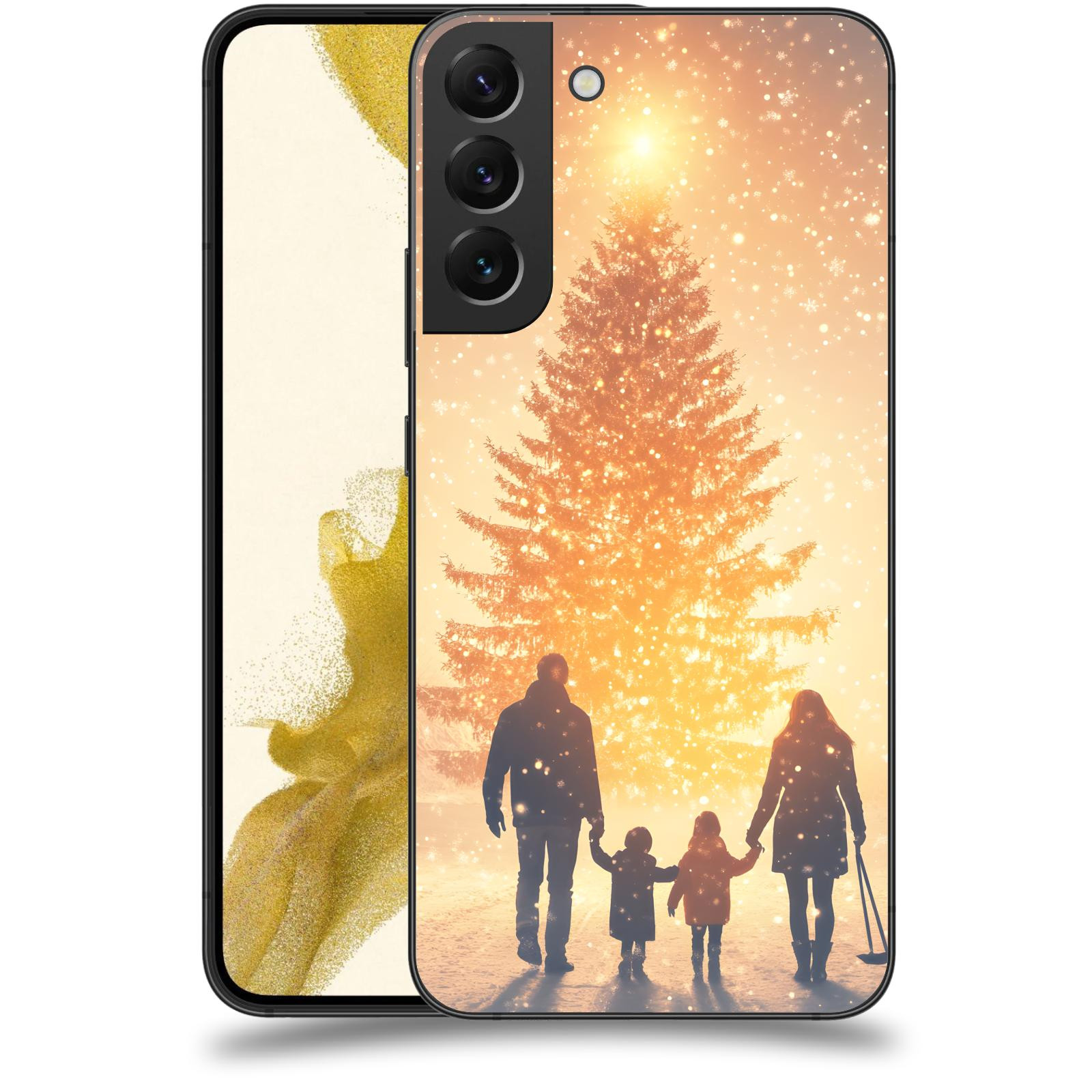 ACOVER Kryt na mobil Samsung Galaxy S22+ 5G - Family at the Christmas tree