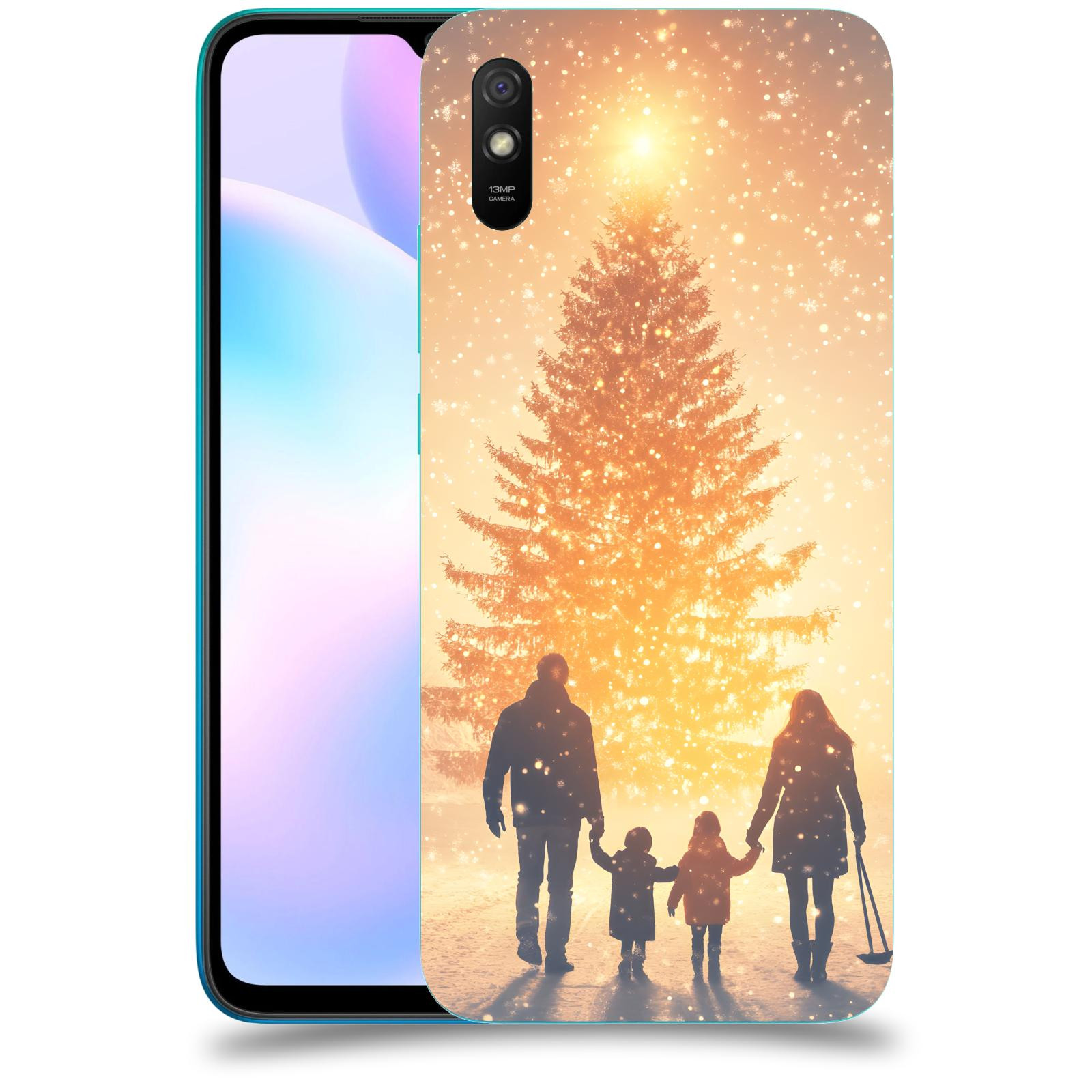 ACOVER Kryt na mobil Xiaomi Redmi 9AT - Family at the Christmas tree