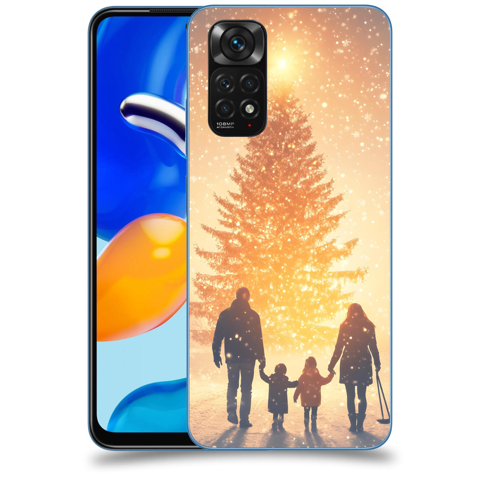 ACOVER Kryt na mobil Xiaomi Redmi Note 11S - Family at the Christmas tree