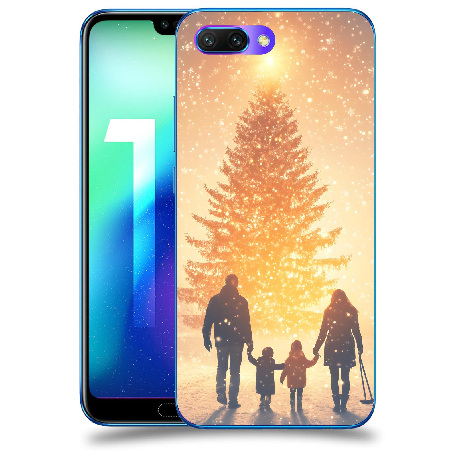 ACOVER Kryt na mobil Honor 10 - Family at the Christmas tree