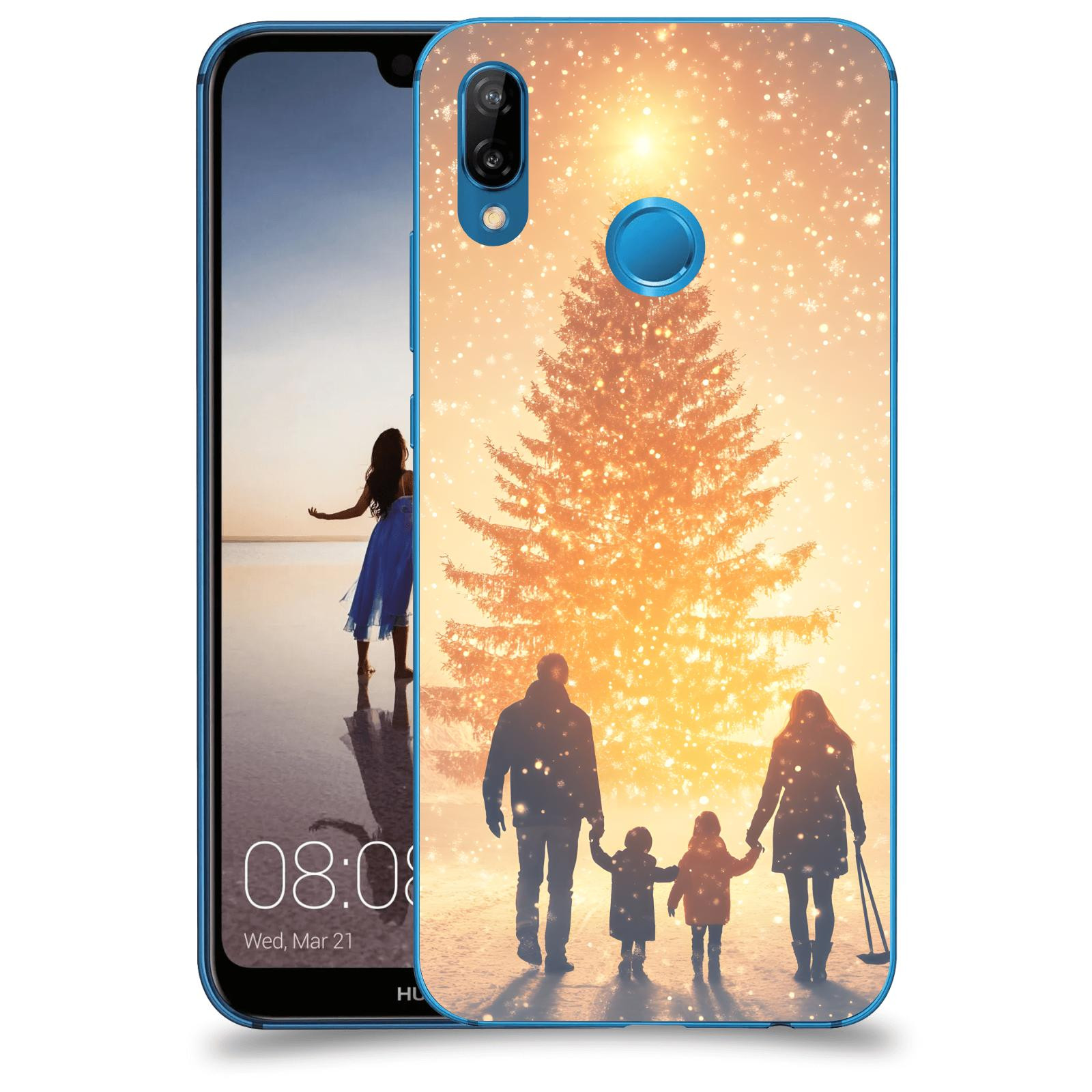 ACOVER Kryt na mobil Huawei P20 Lite - Family at the Christmas tree