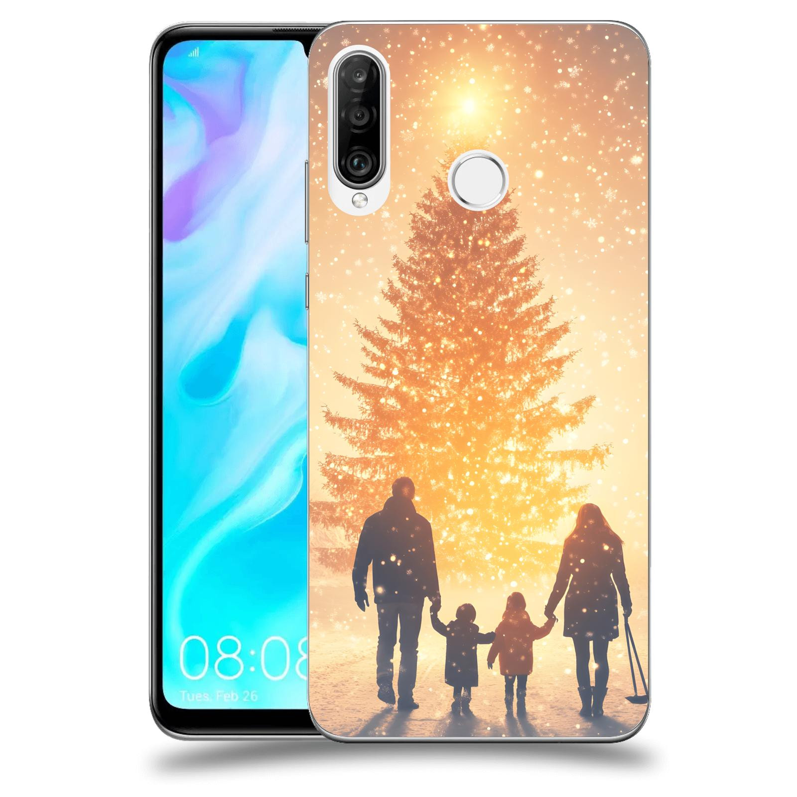 ACOVER Kryt na mobil Huawei P30 Lite - Family at the Christmas tree