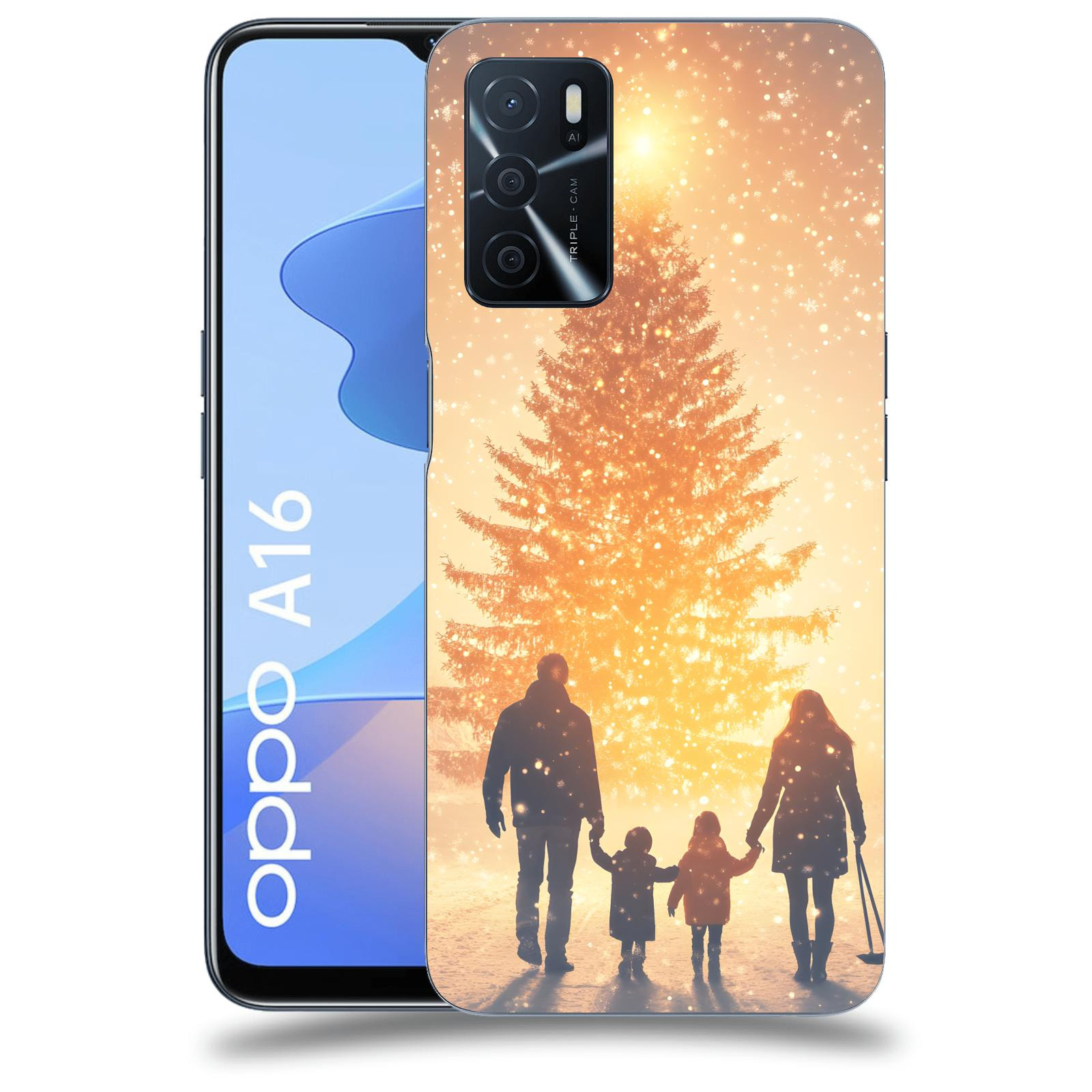 ACOVER Kryt na mobil OPPO A16 - Family at the Christmas tree