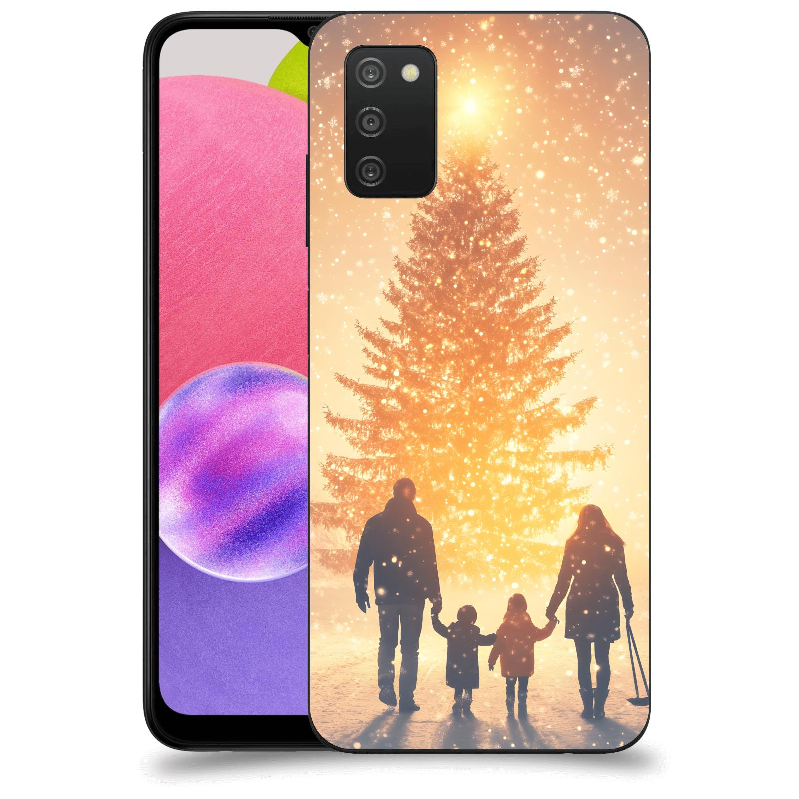 ACOVER Kryt na mobil Samsung Galaxy A03s A037G - Family at the Christmas tree