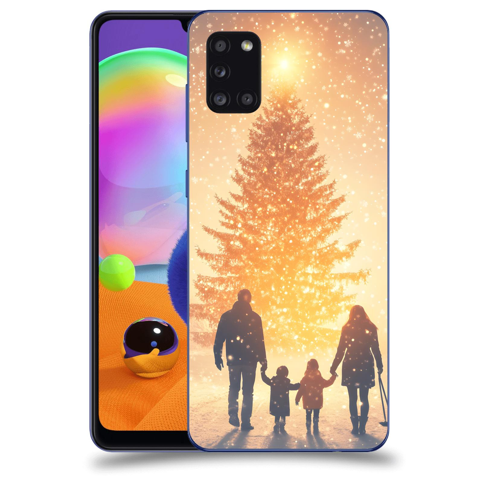 ACOVER Kryt na mobil Samsung Galaxy A31 A315F - Family at the Christmas tree