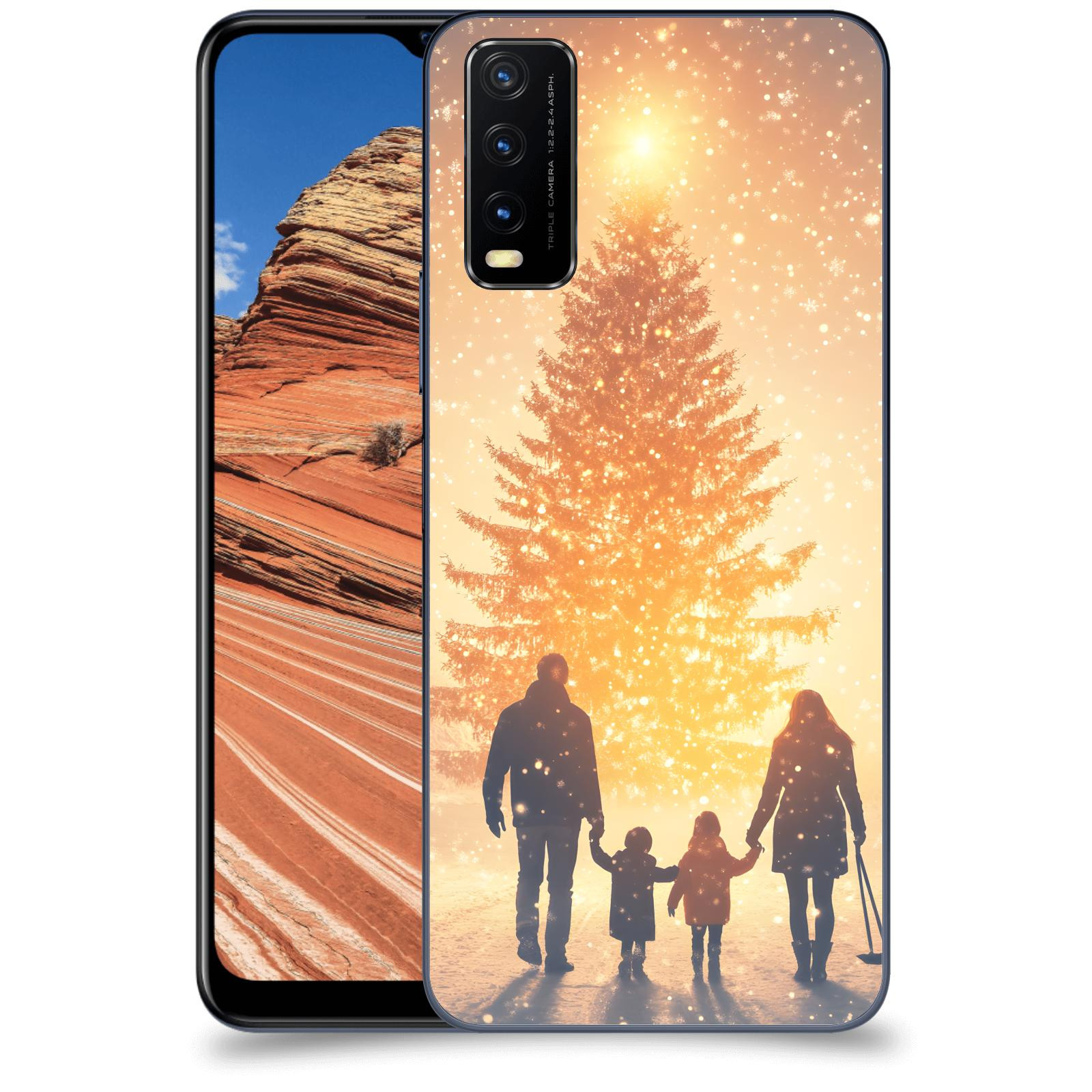 ACOVER Kryt na mobil Vivo Y20s - Family at the Christmas tree