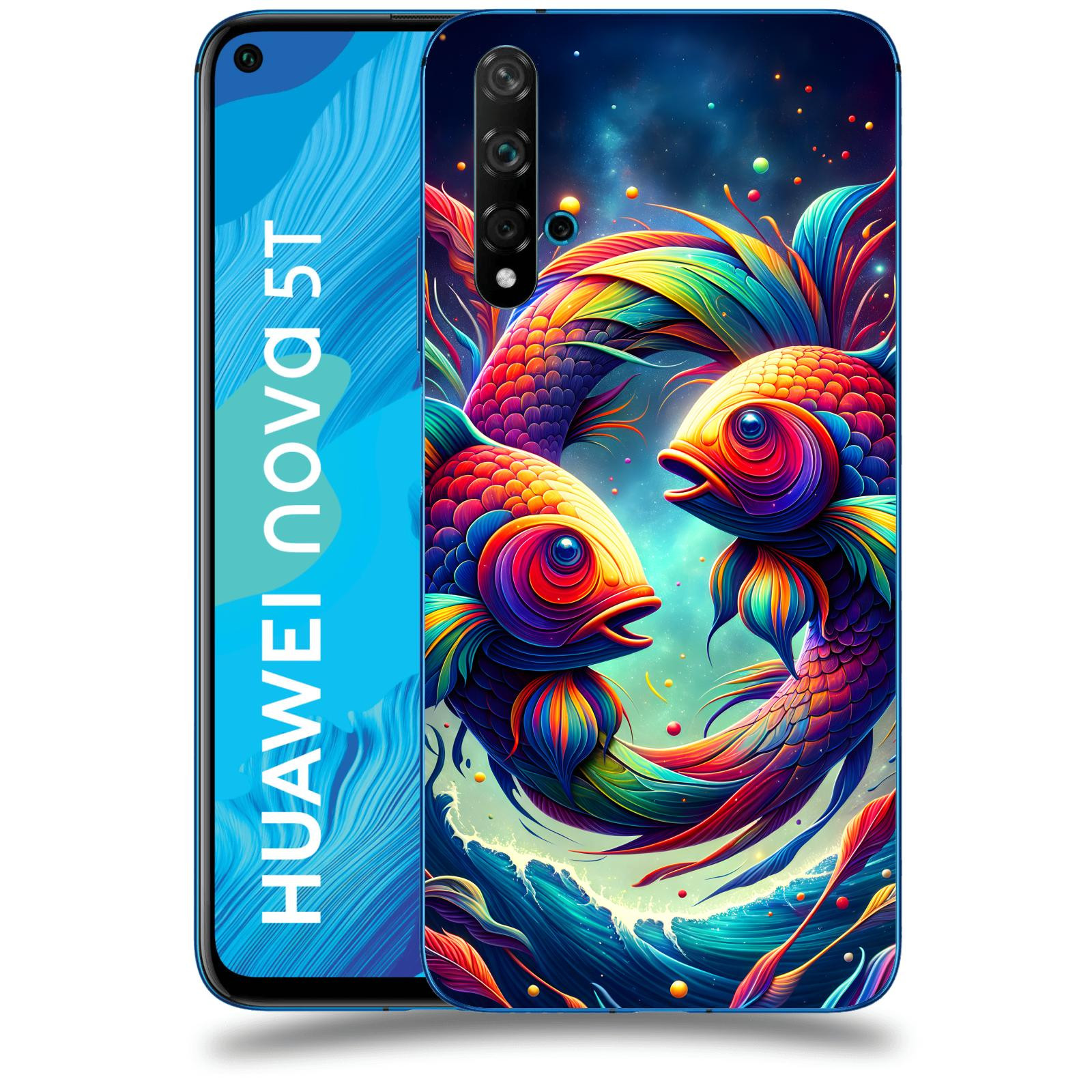 ACOVER Kryt na mobil Huawei Nova 5T - Ryby