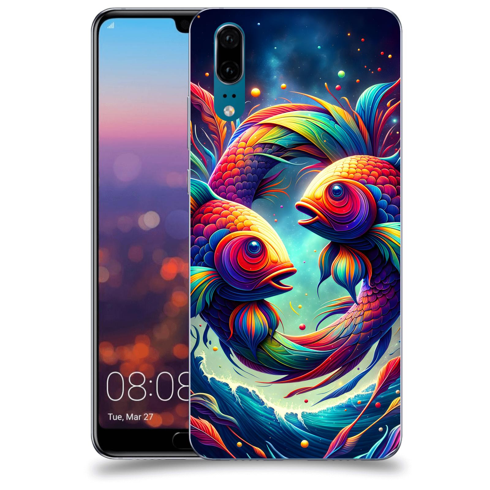 ACOVER Kryt na mobil Huawei P20 - Ryby