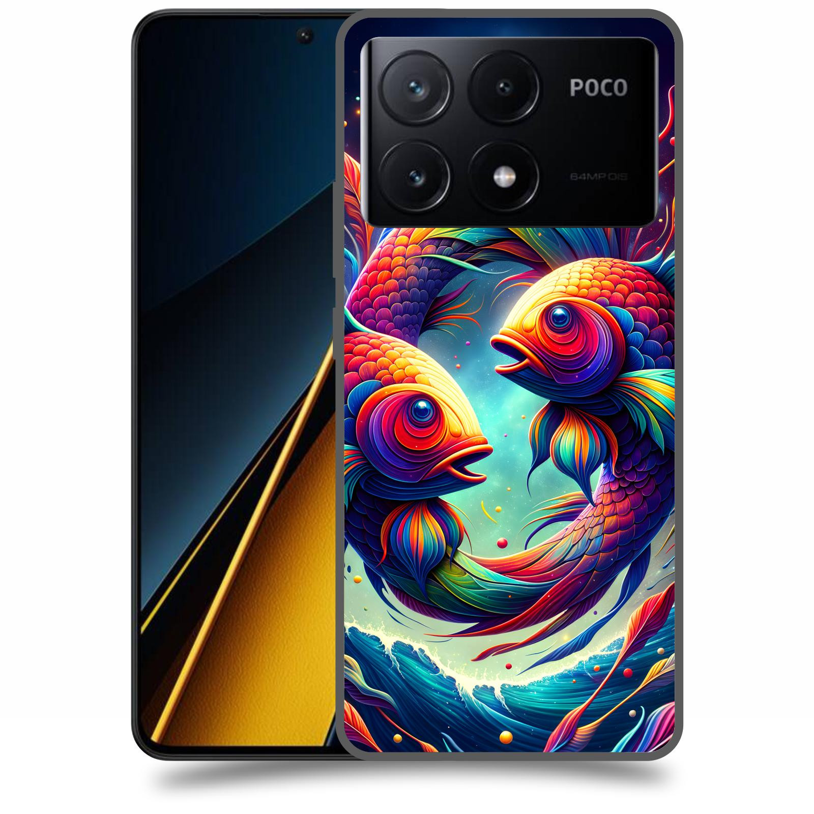 ACOVER Kryt na mobil Poco X6 Pro 5G - Ryby